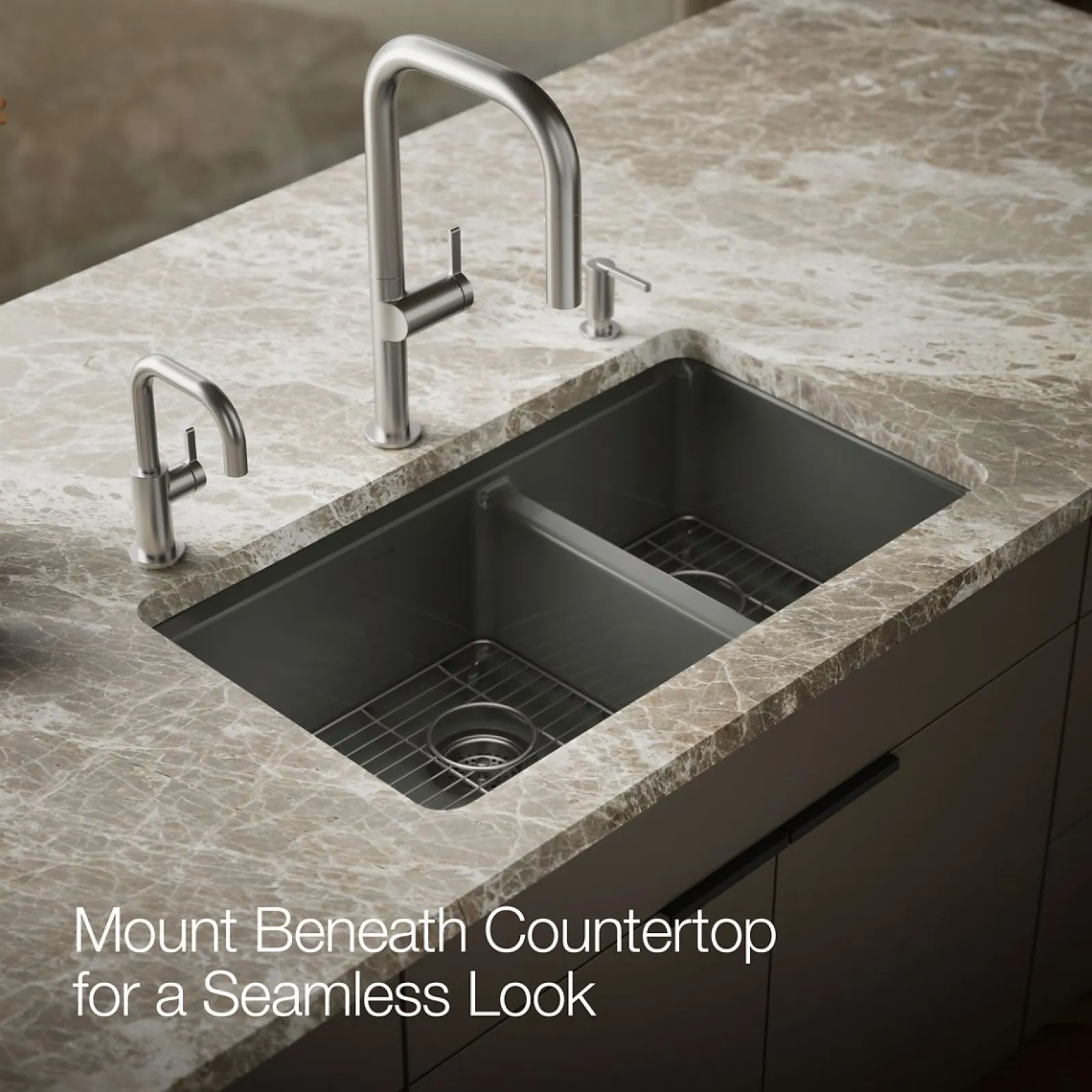 33" undermount double-bowl kitchen sink^Kohler Discount