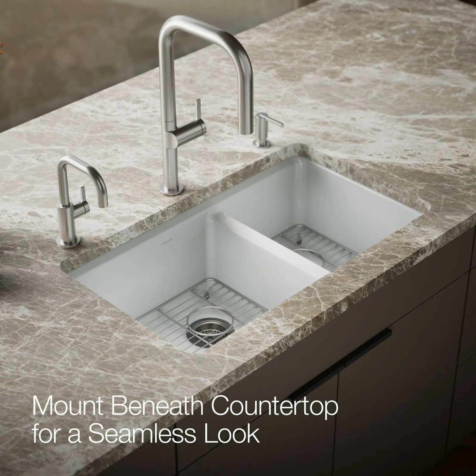 33" undermount double-bowl kitchen sink^Kohler Discount