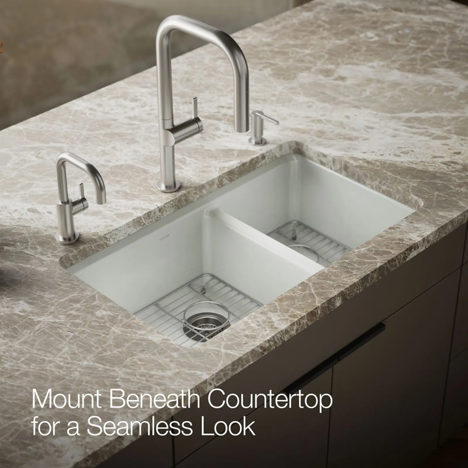 33" undermount double-bowl kitchen sink^Kohler Discount