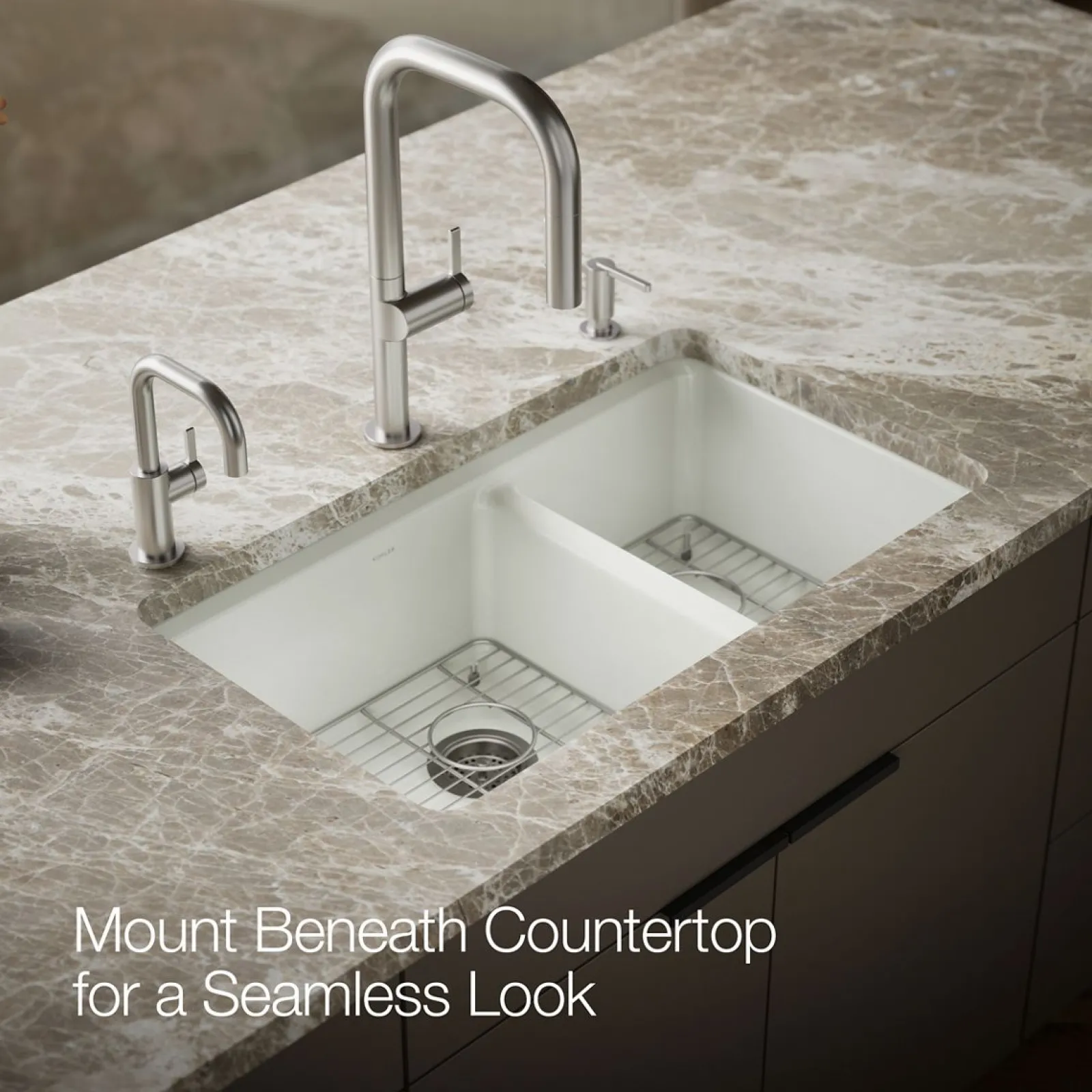 33" undermount double-bowl kitchen sink^Kohler Discount