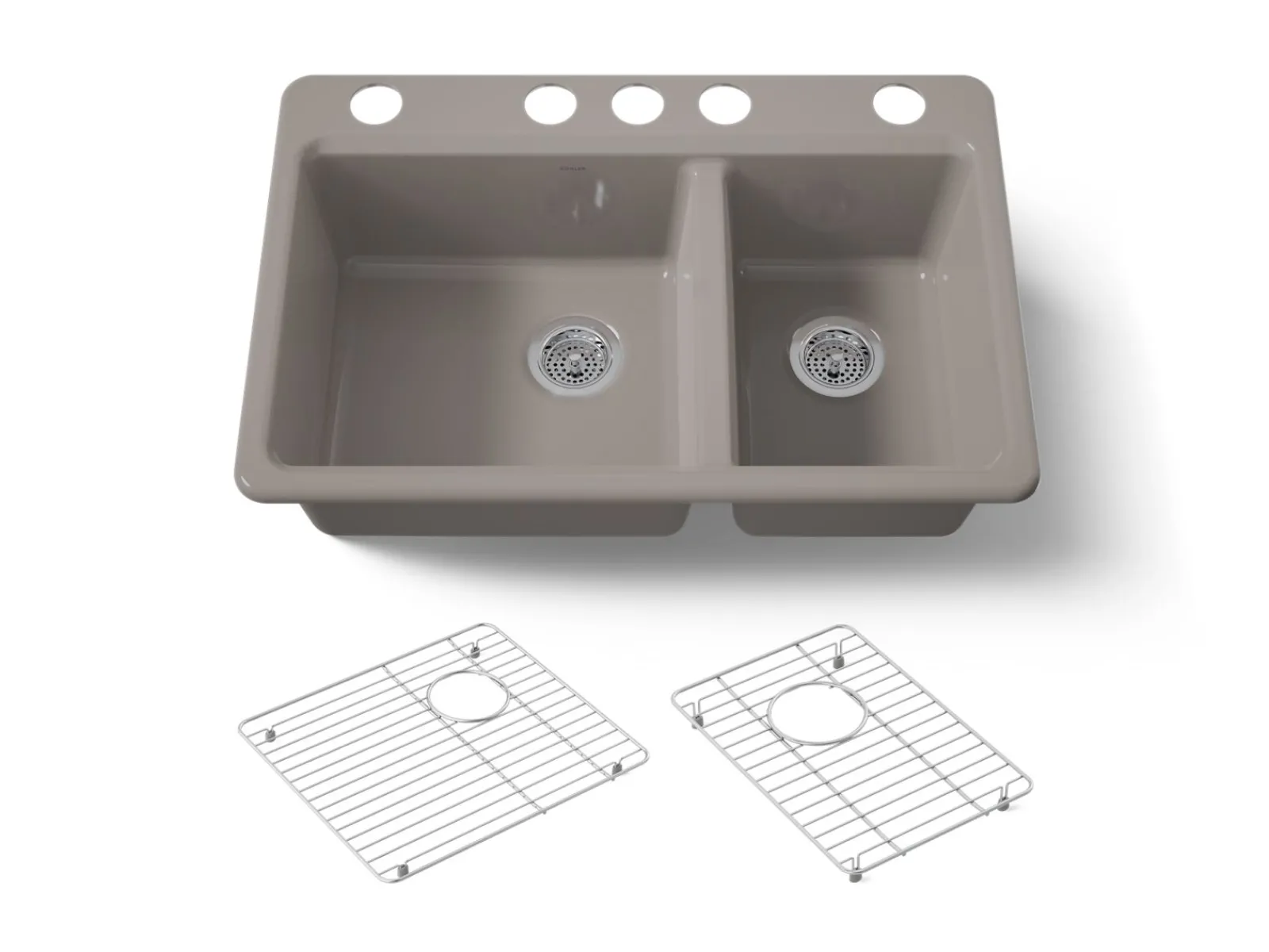 33" undermount double-bowl kitchen sink^Kohler Discount