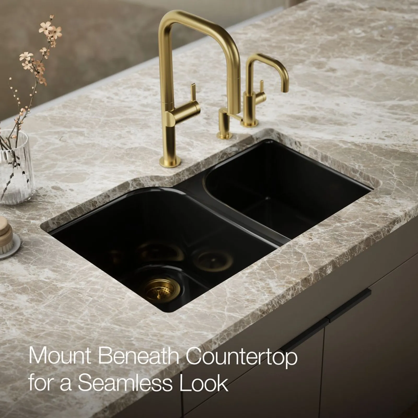 33" undermount double-bowl kitchen sink^Kohler Online