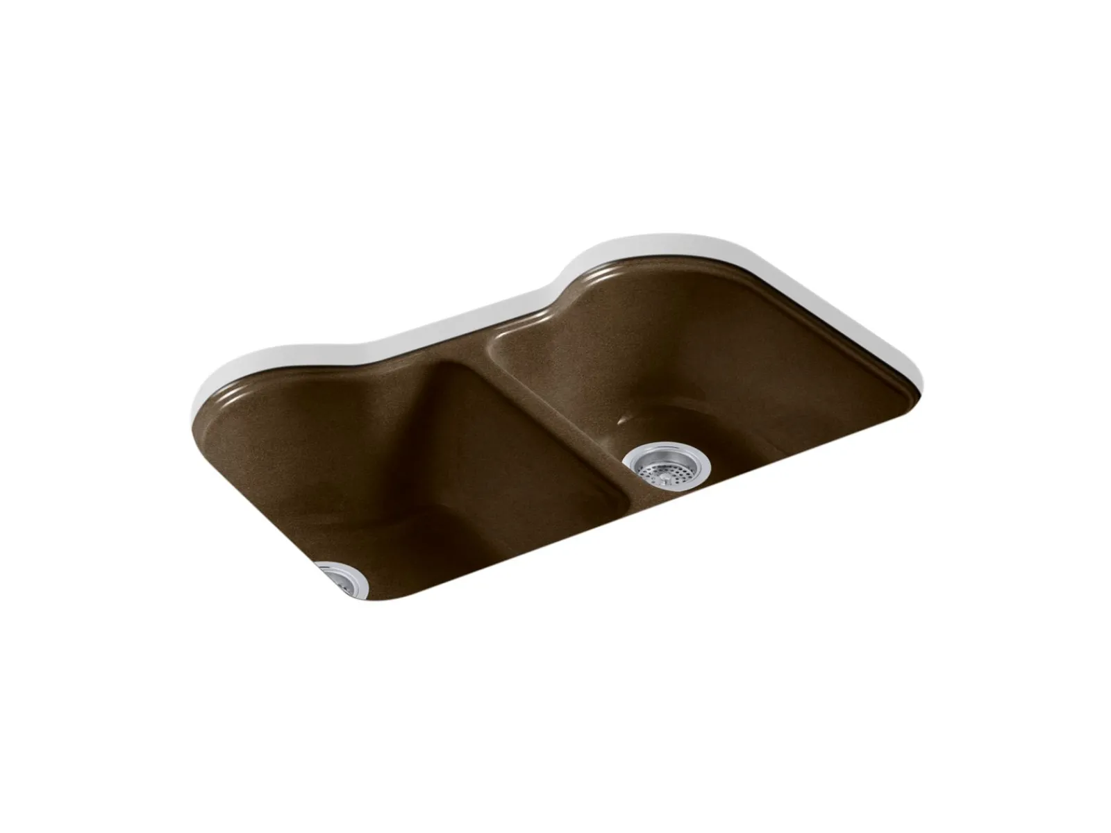 33" undermount double-bowl kitchen sink^Kohler Hot