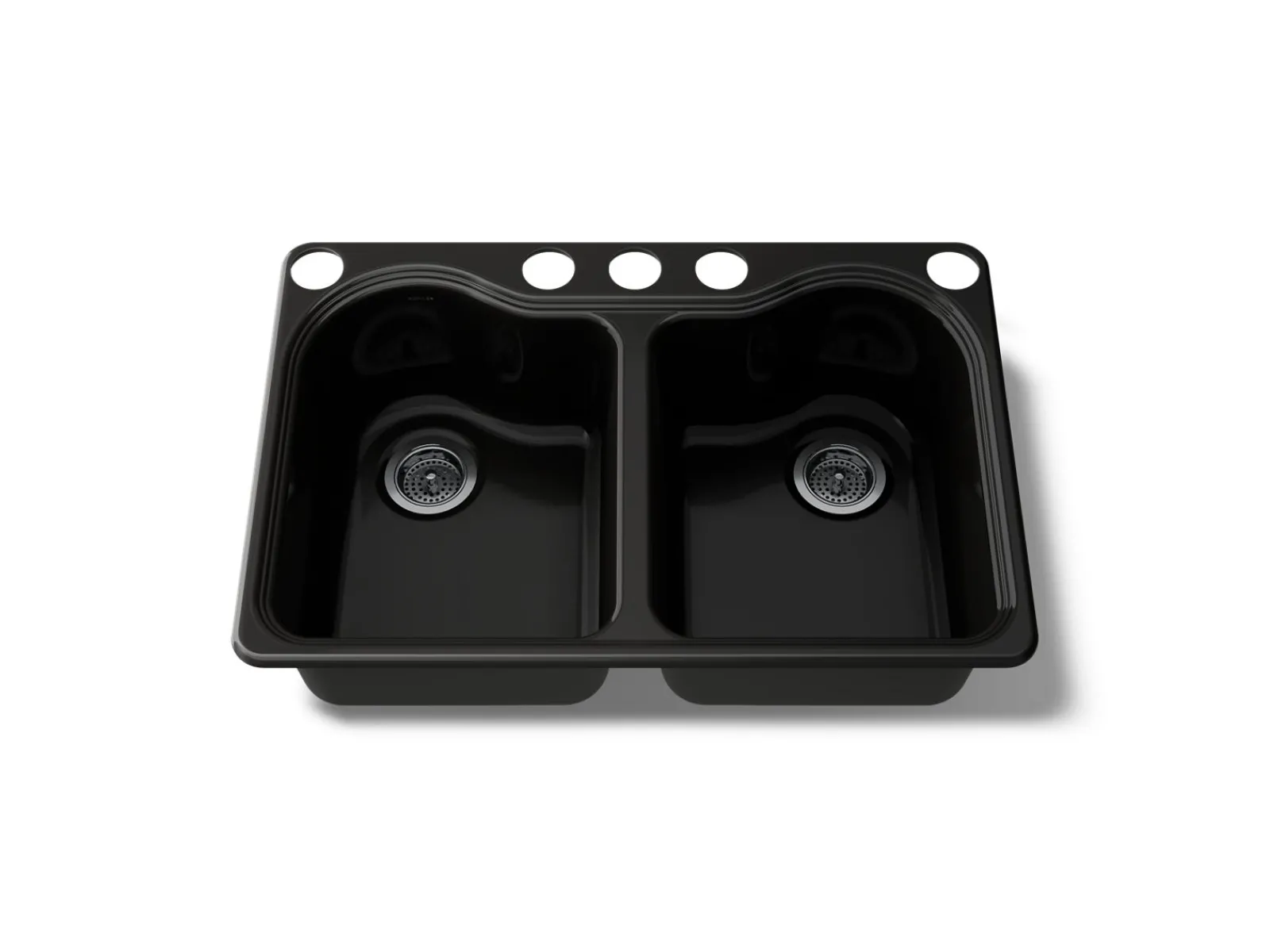 33" undermount double-bowl kitchen sink^Kohler Hot