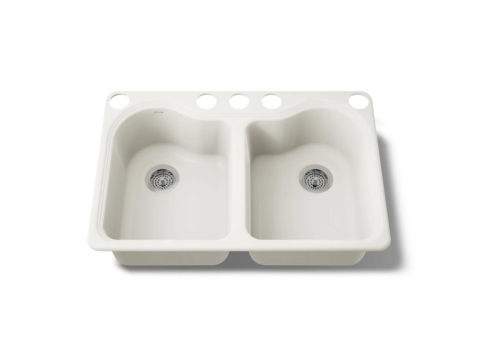 33" undermount double-bowl kitchen sink^Kohler Hot