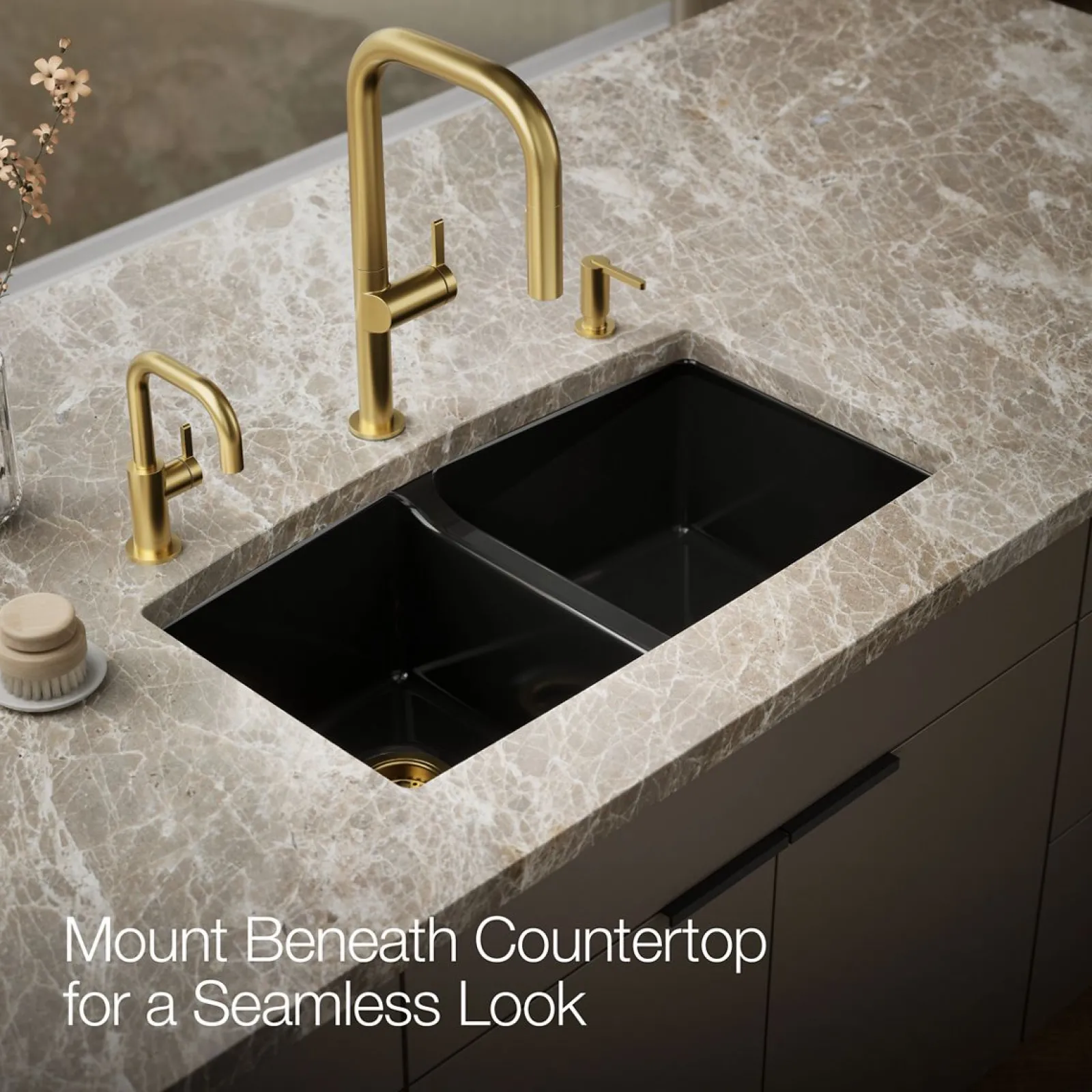 33" undermount double-bowl kitchen sink^Kohler Best