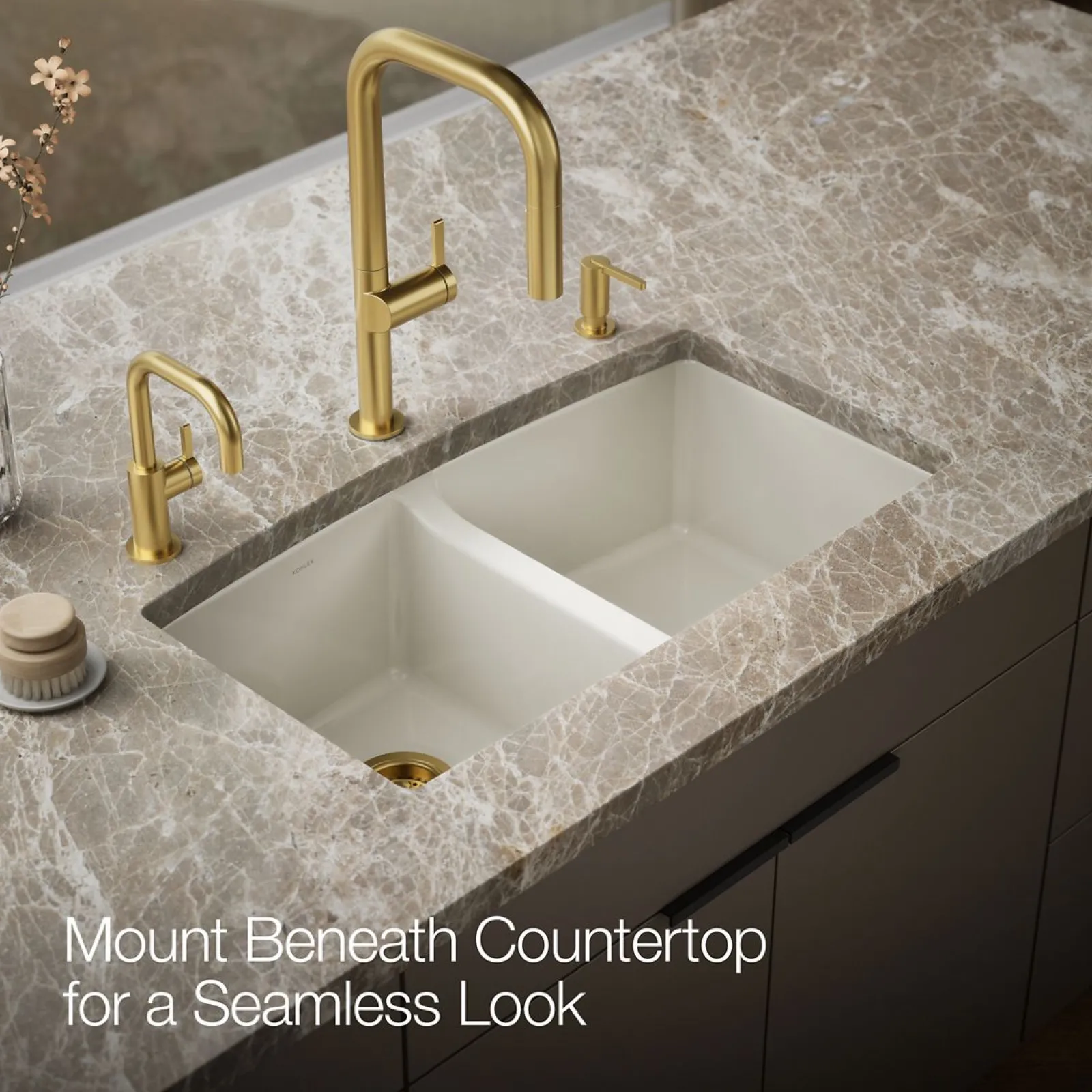 33" undermount double-bowl kitchen sink^Kohler Best