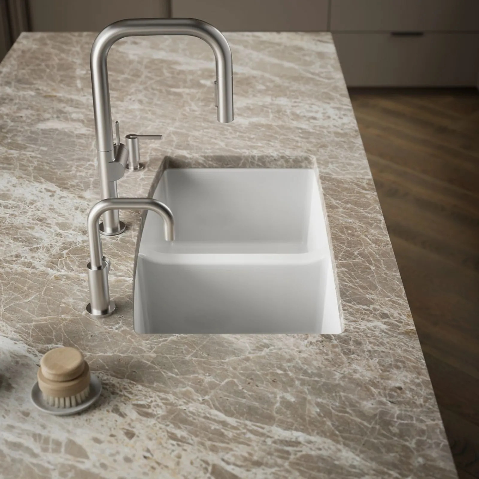 33" undermount double-bowl kitchen sink^Kohler Best