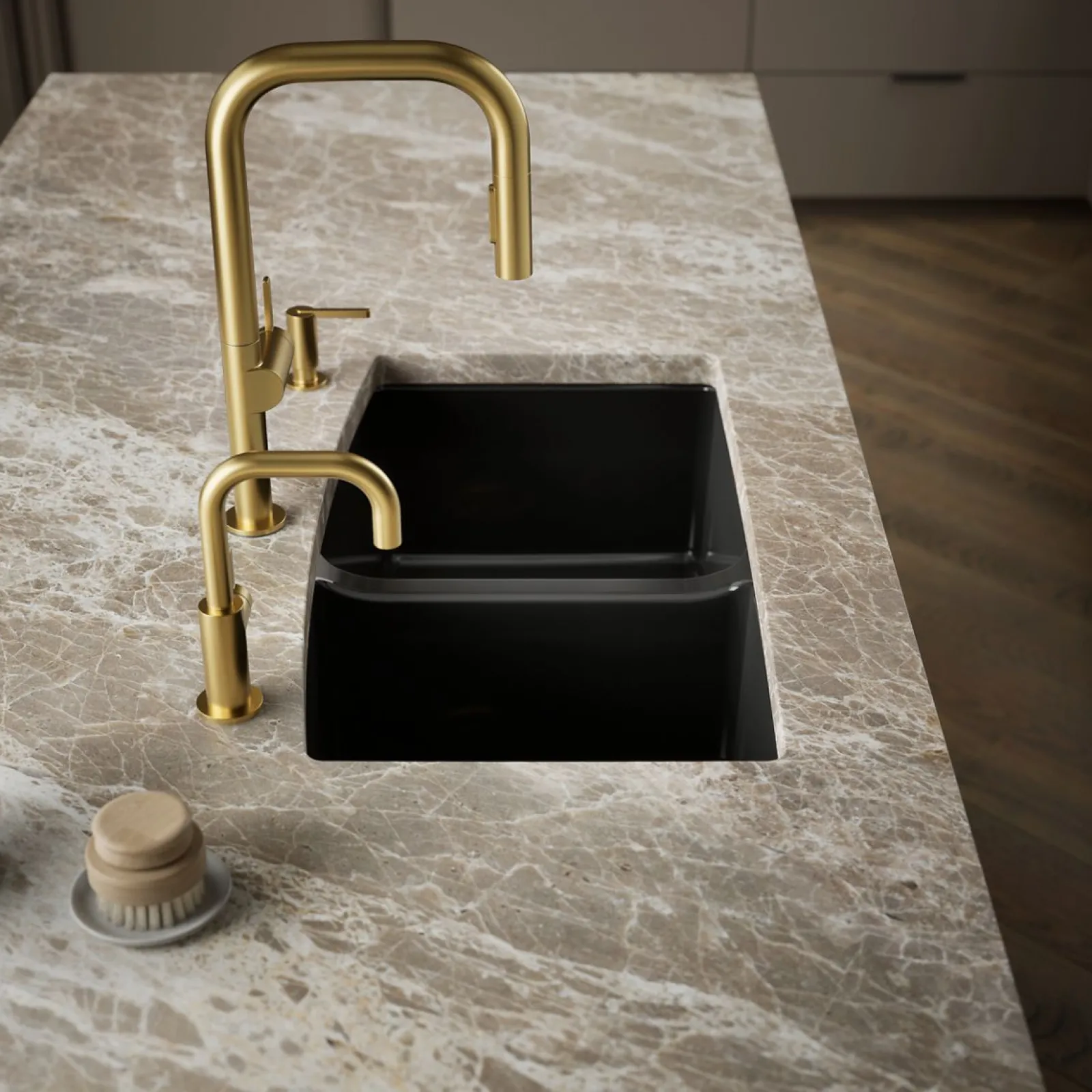 33" undermount double-bowl kitchen sink^Kohler Best