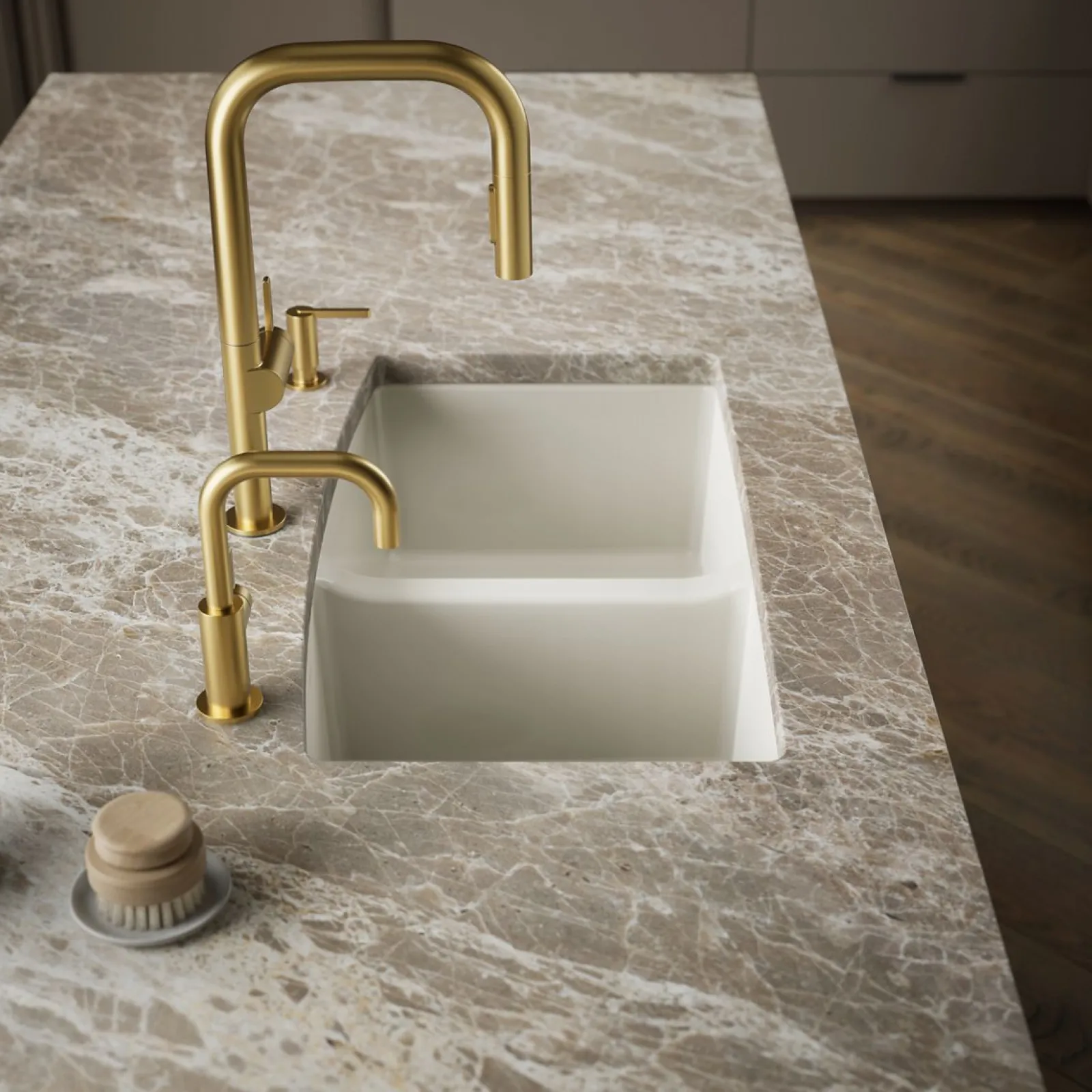 33" undermount double-bowl kitchen sink^Kohler Best