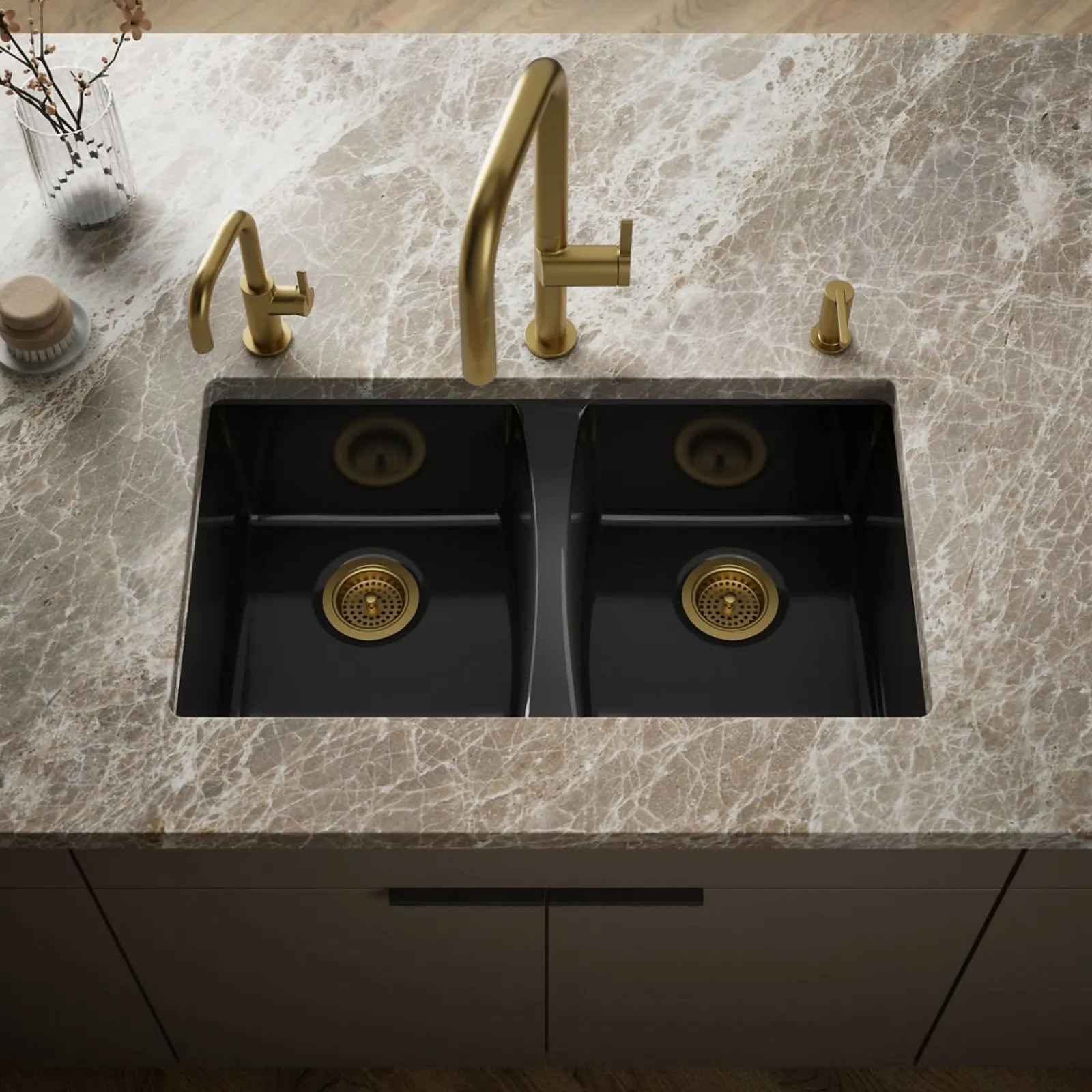 33" undermount double-bowl kitchen sink^Kohler Sale