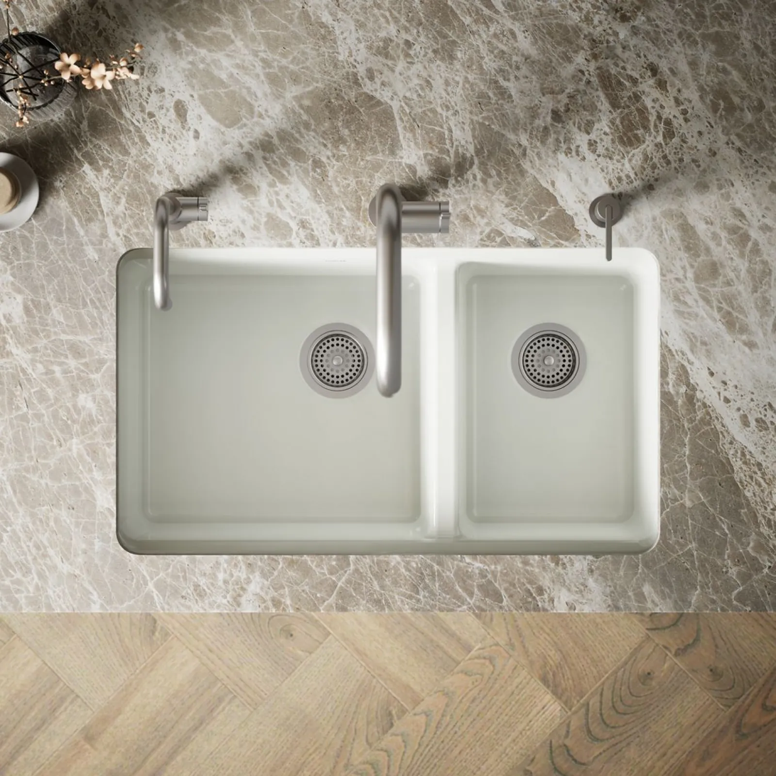 33" undermount double-bowl workstation kitchen sink^Kohler Online