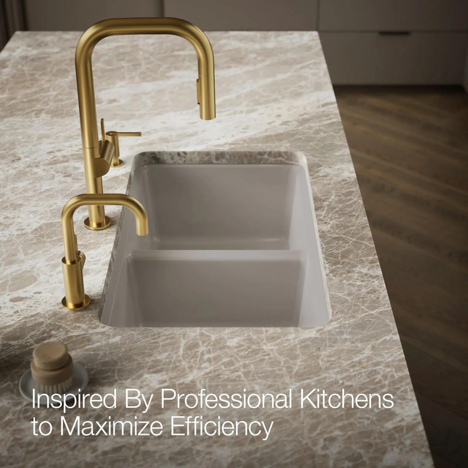33" undermount double-bowl workstation kitchen sink^Kohler New