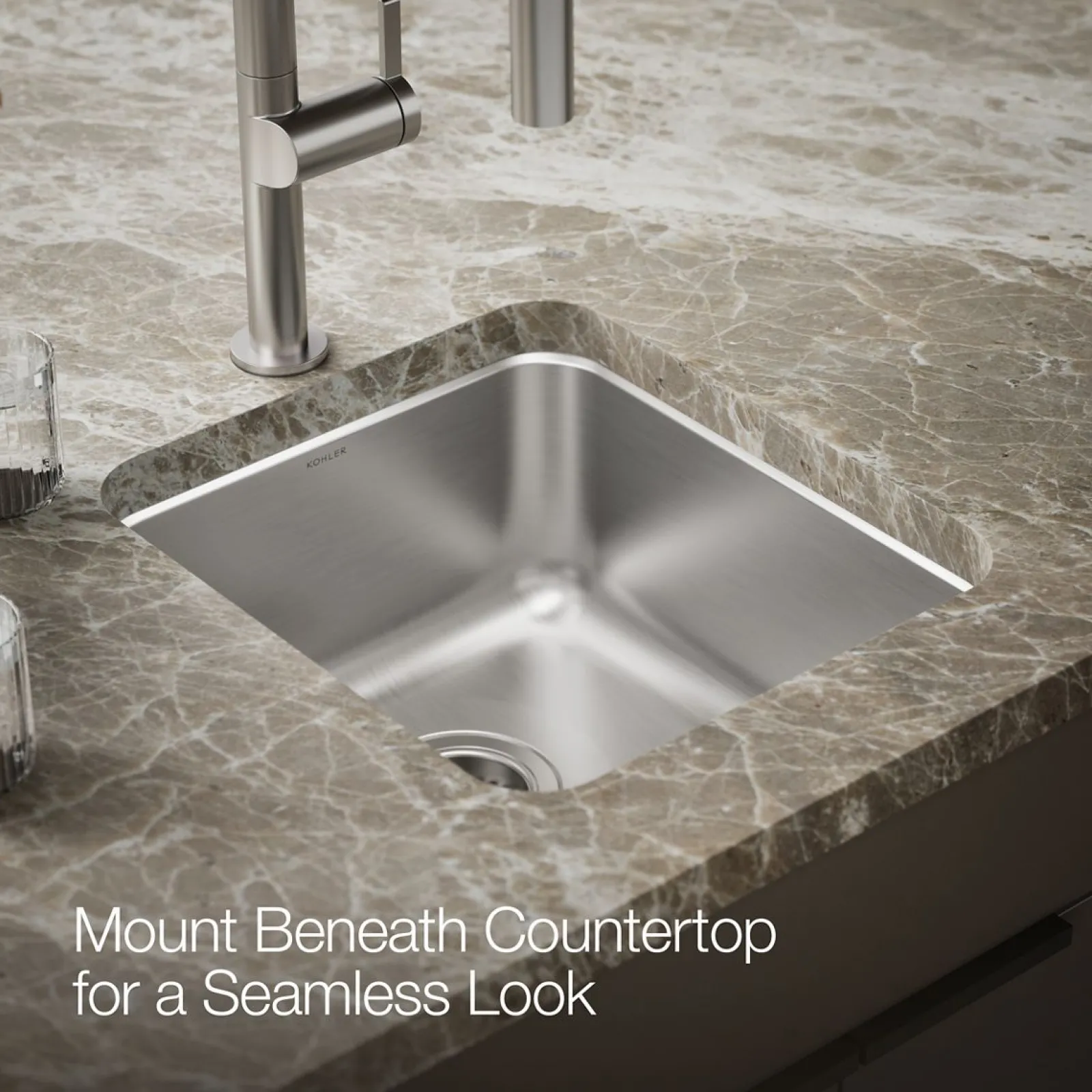 15-3/4" undermount single-bowl bar sink^Kohler New