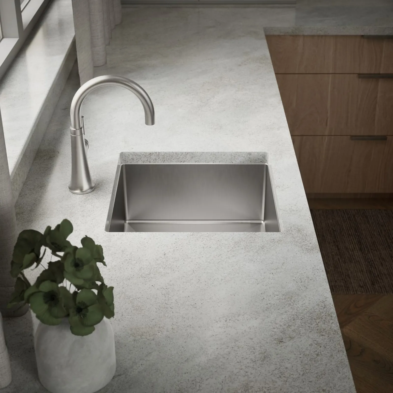 18-1/4" undermount single-bowl bar sink^Kohler Hot