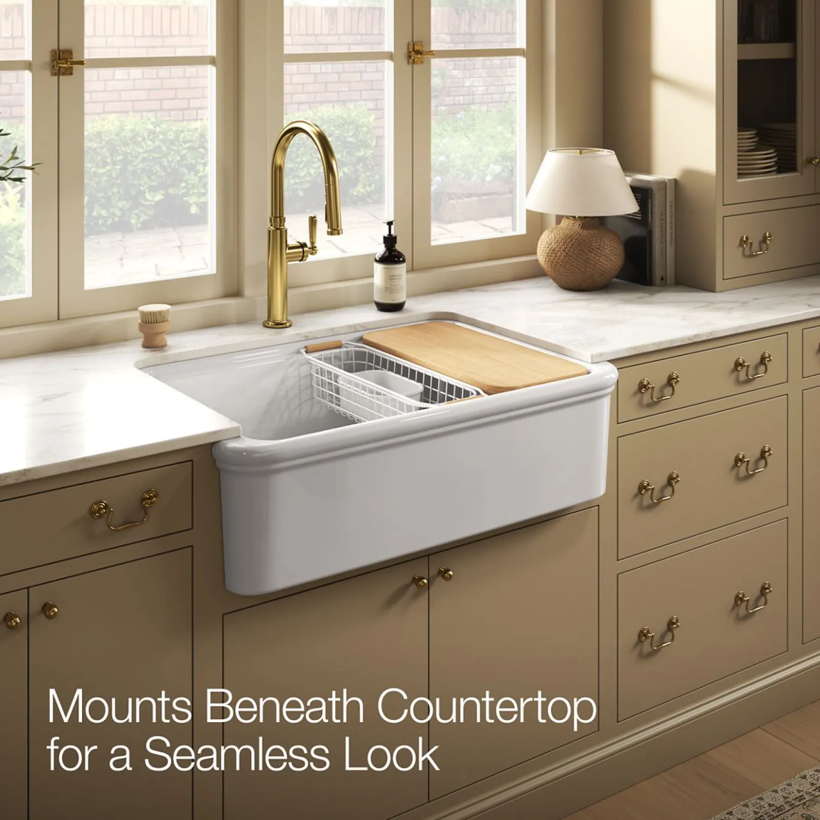 35-1/2" undermount single-bowl farmhouse workstation kitchen sink^Kohler Discount