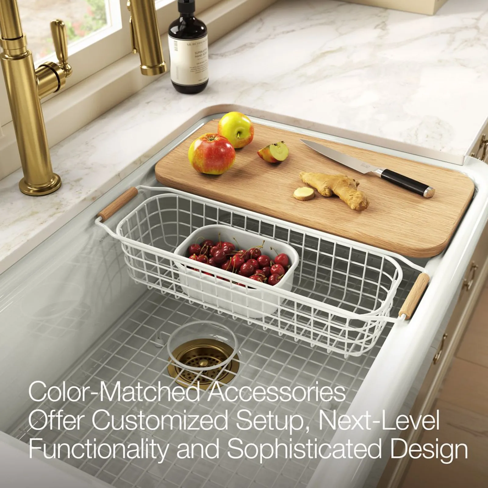 35-1/2" undermount single-bowl farmhouse workstation kitchen sink^Kohler Discount
