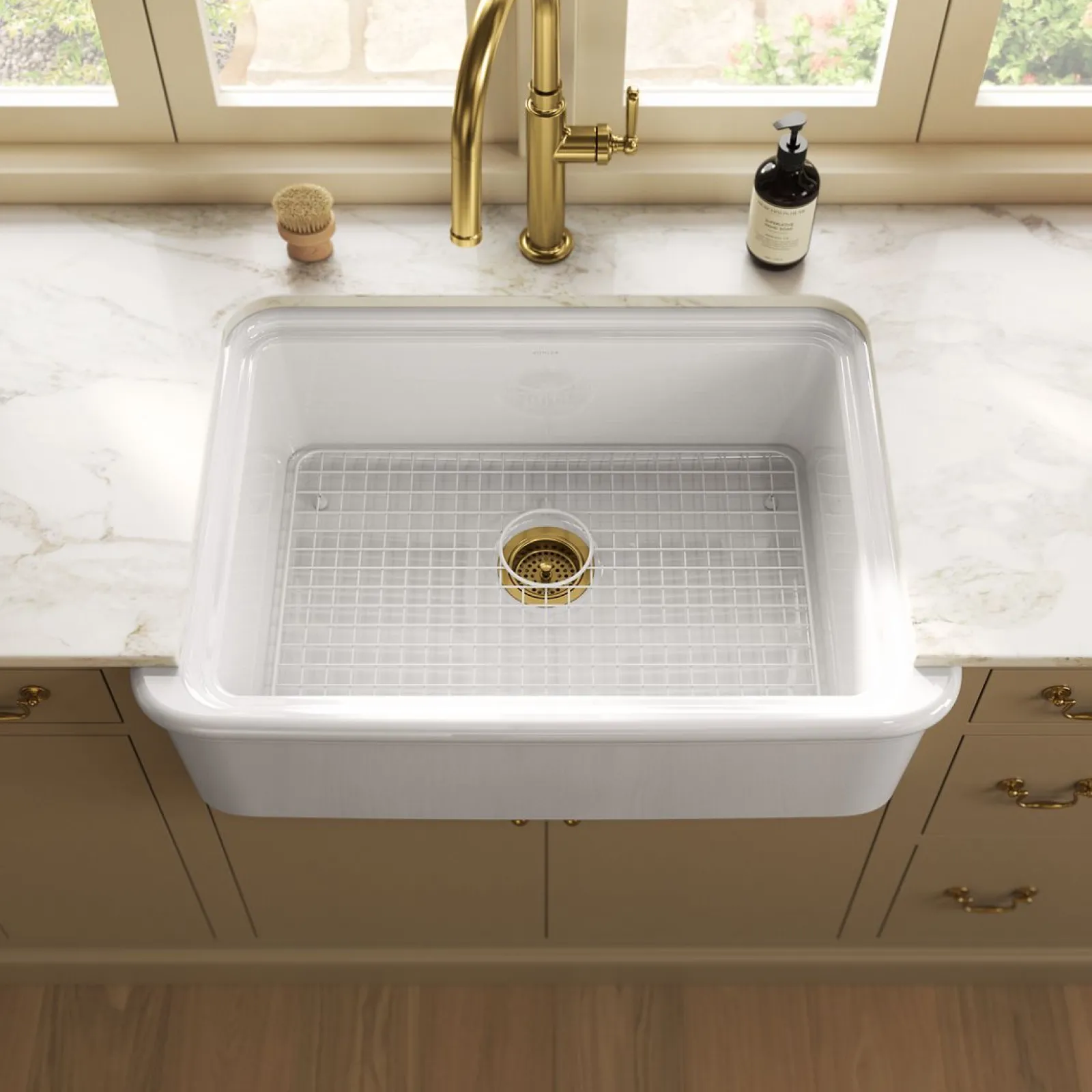 32-1/2" undermount single-bowl farmhouse kitchen sink^Kohler Online