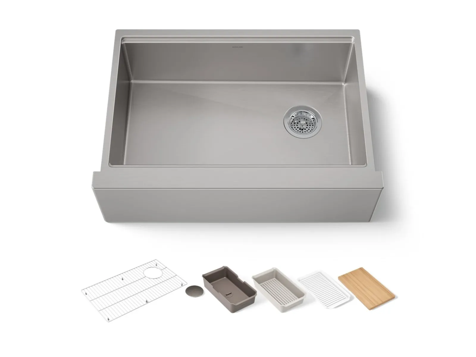 29-1/2" undermount single-bowl farmhouse workstation kitchen sink^Kohler Online