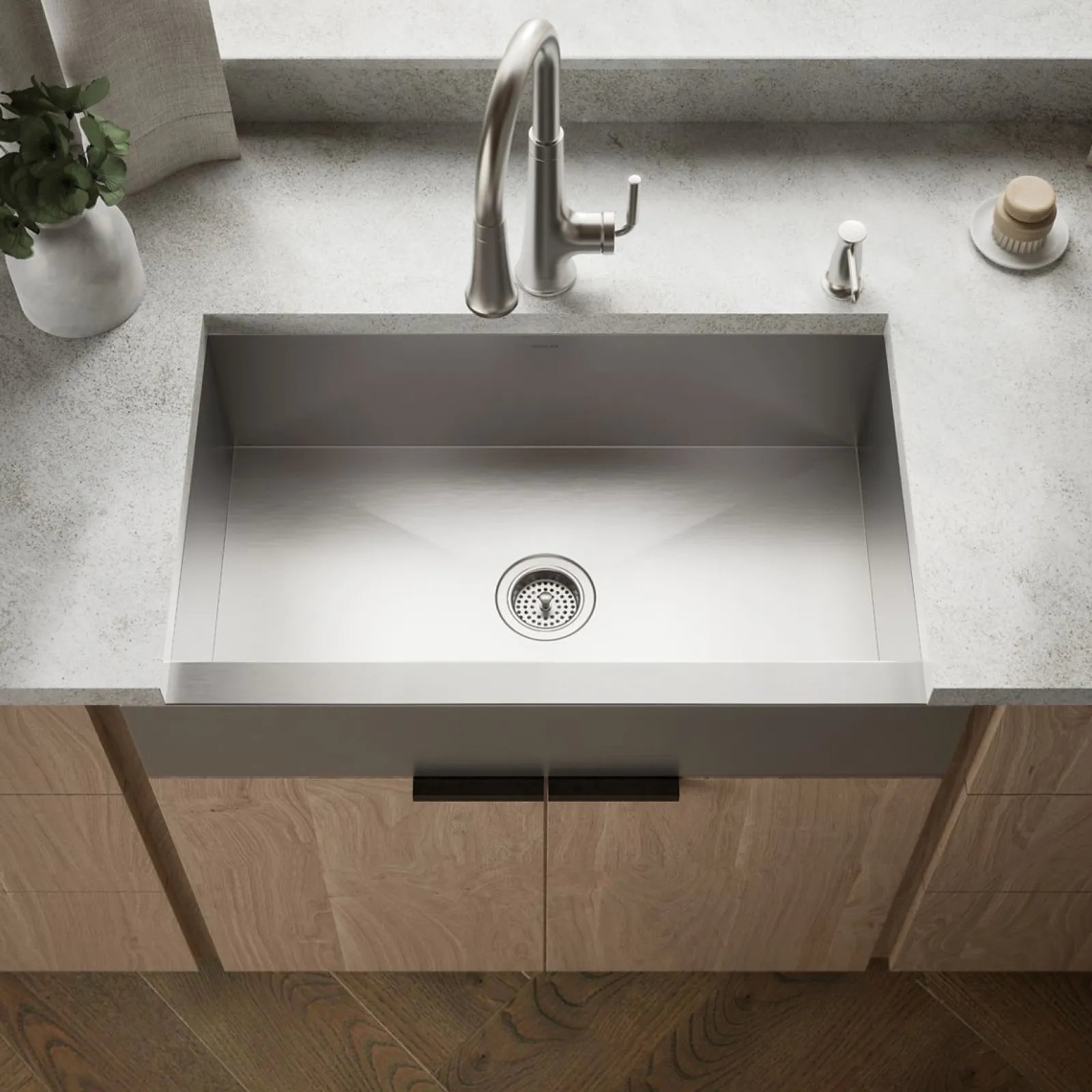 34" undermount single-bowl farmhouse kitchen sink^Kohler Discount
