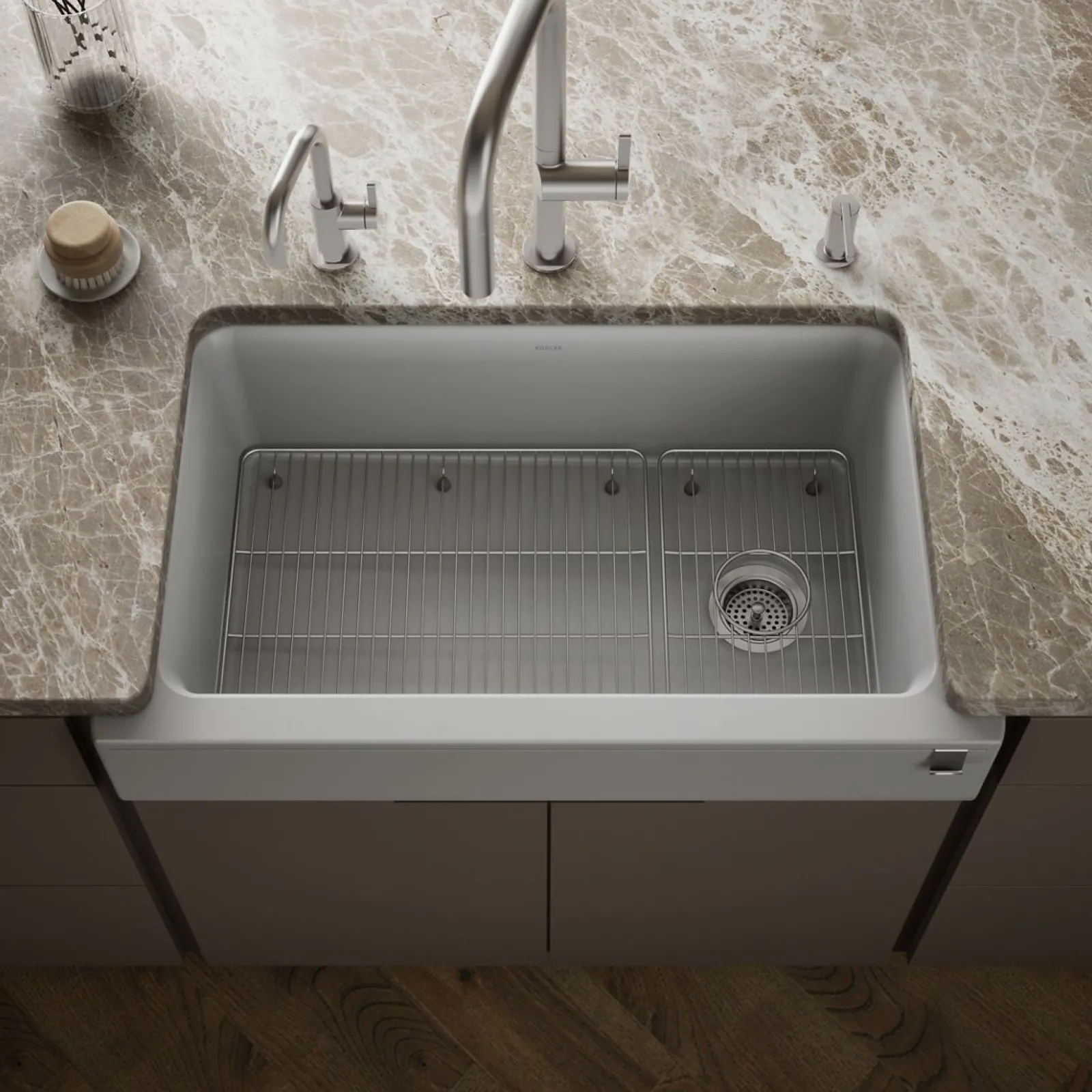 Undermount single-bowl farmhouse kitchen sink^Kohler New