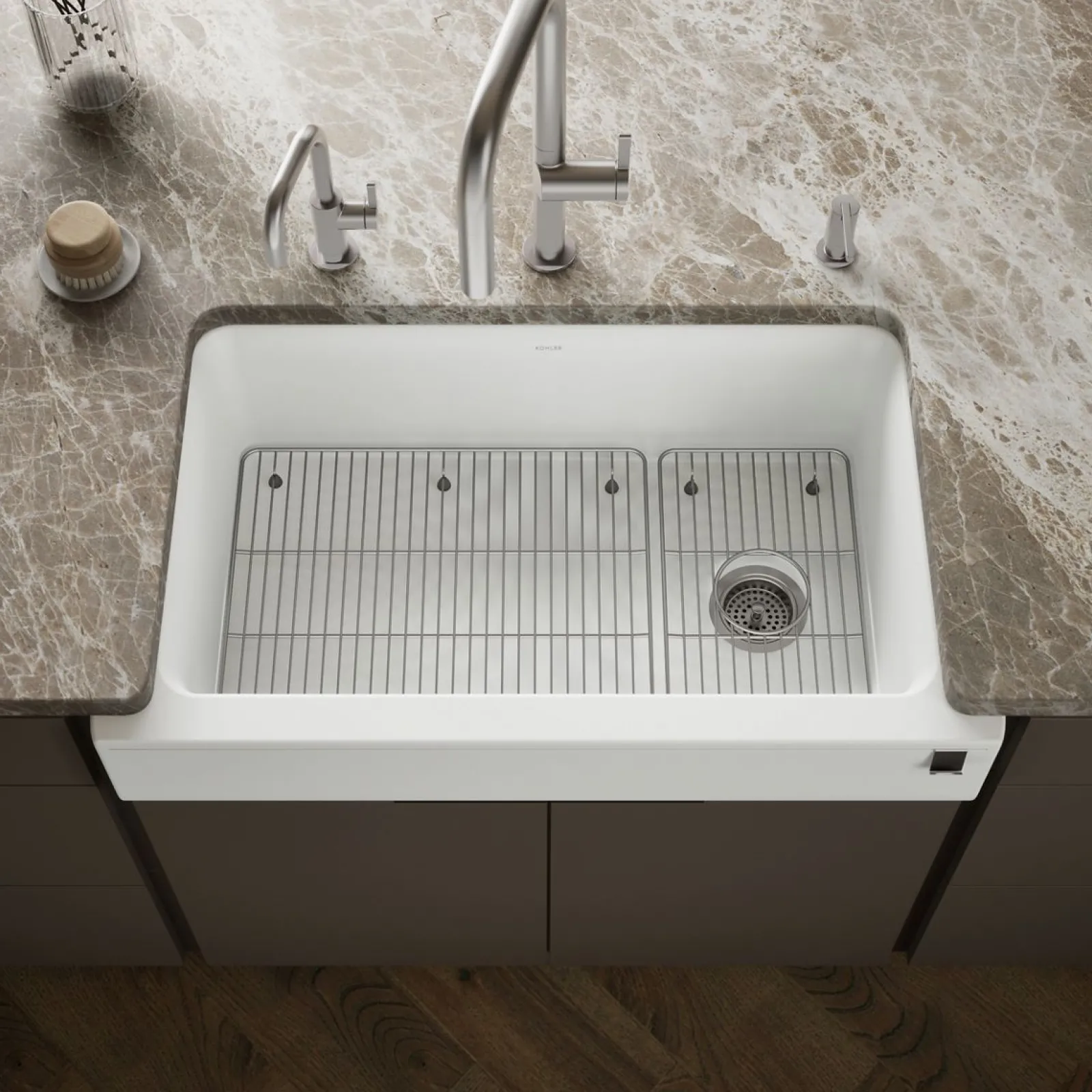 Undermount single-bowl farmhouse kitchen sink^Kohler New