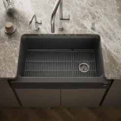 Undermount single-bowl farmhouse kitchen sink^Kohler New