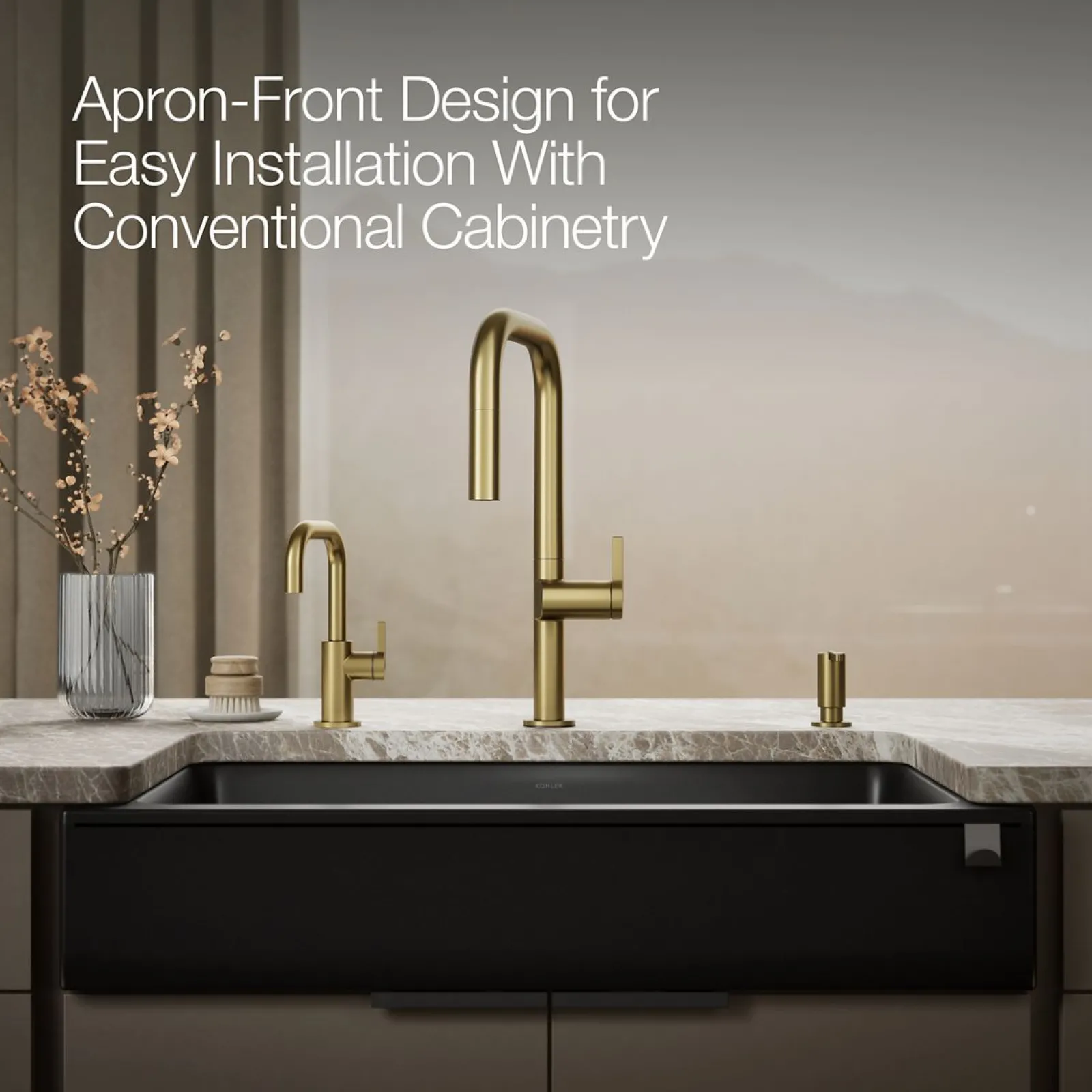 Undermount single-bowl farmhouse kitchen sink^Kohler New