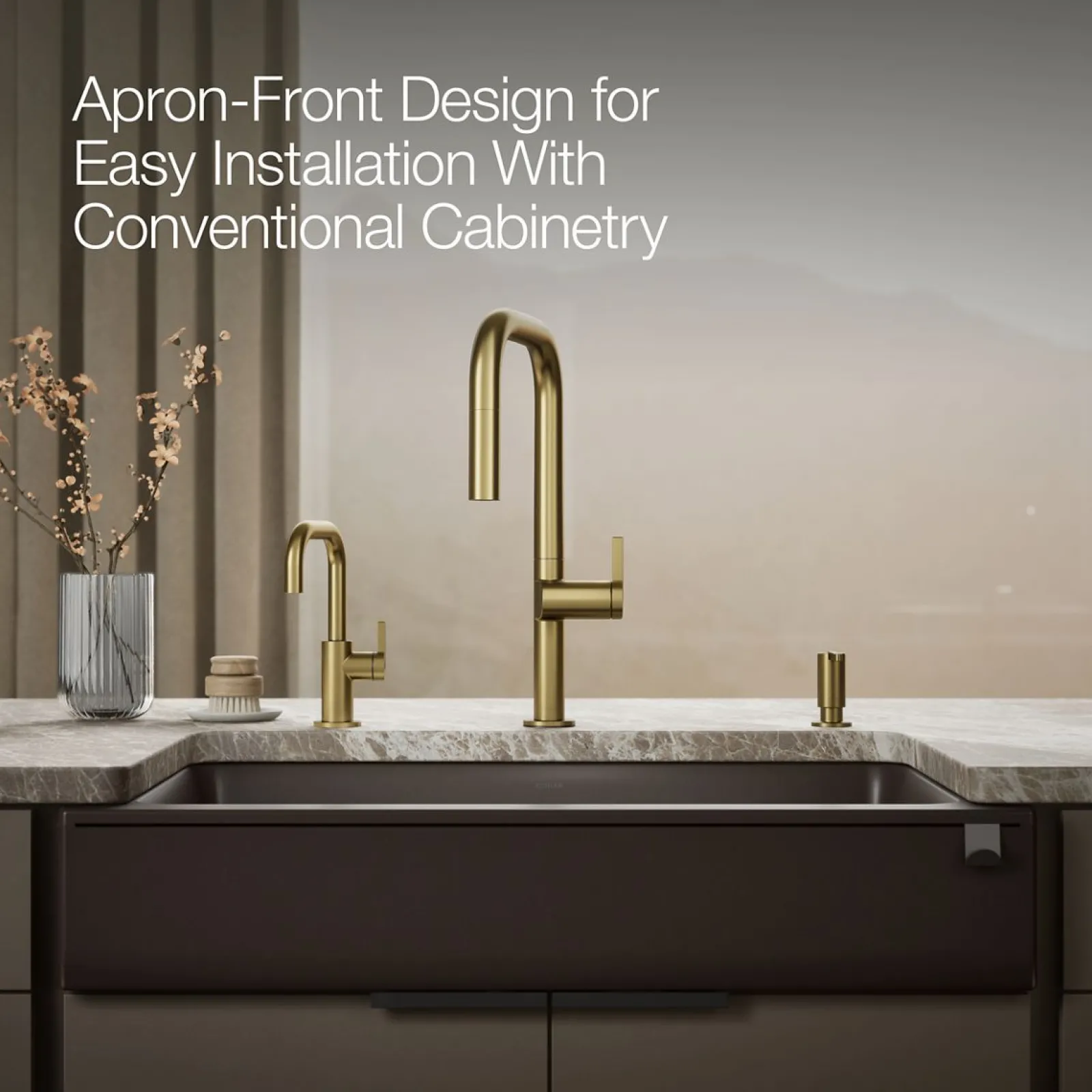 Undermount single-bowl farmhouse kitchen sink^Kohler New