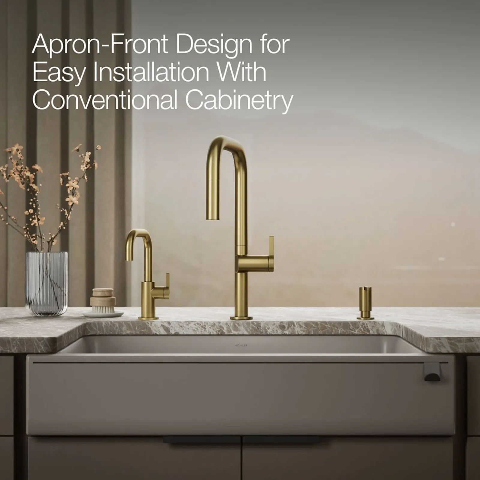 Undermount single-bowl farmhouse kitchen sink^Kohler New