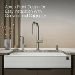 Undermount single-bowl farmhouse kitchen sink^Kohler New