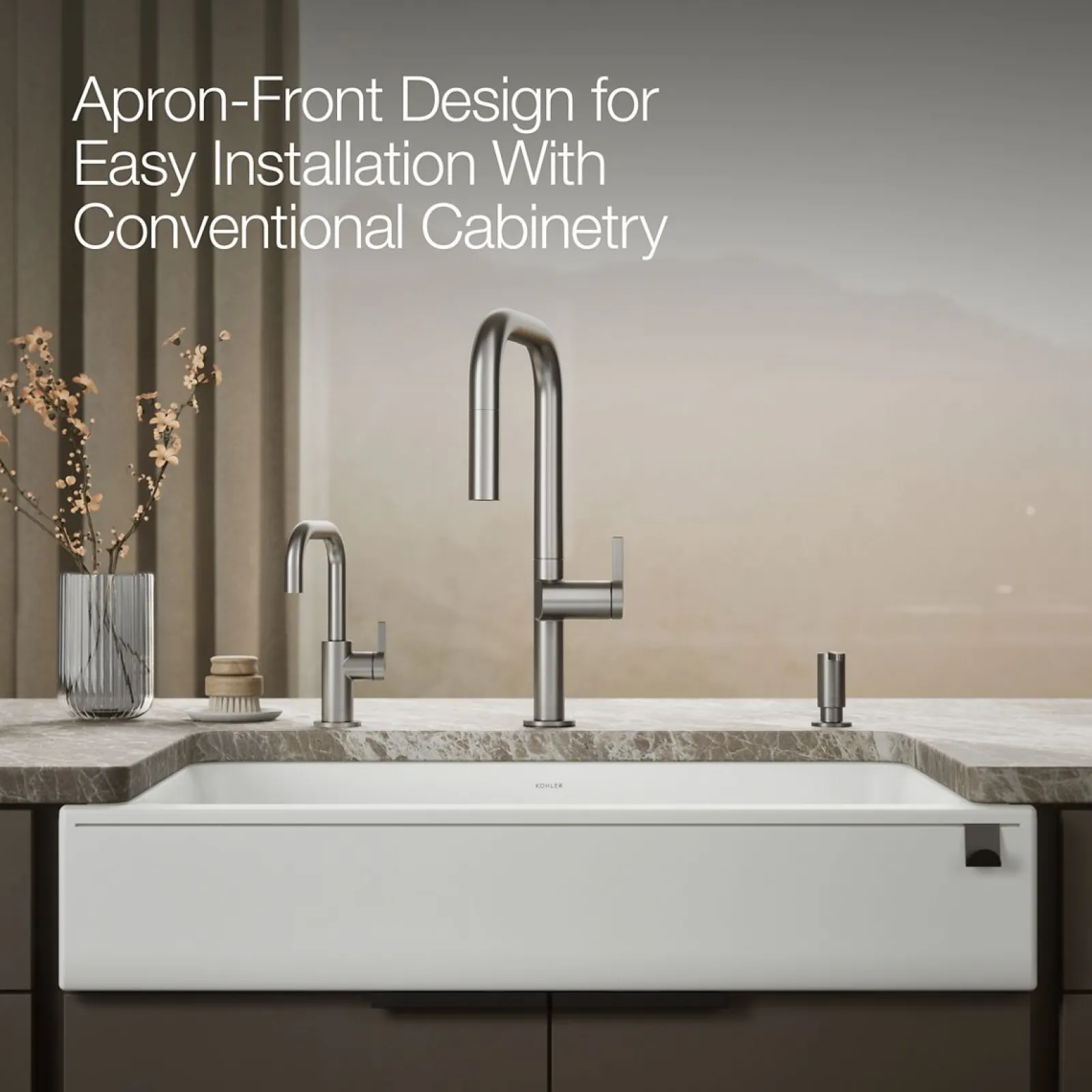 Undermount single-bowl farmhouse kitchen sink^Kohler New