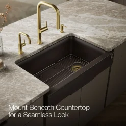 Undermount single-bowl farmhouse kitchen sink^Kohler New