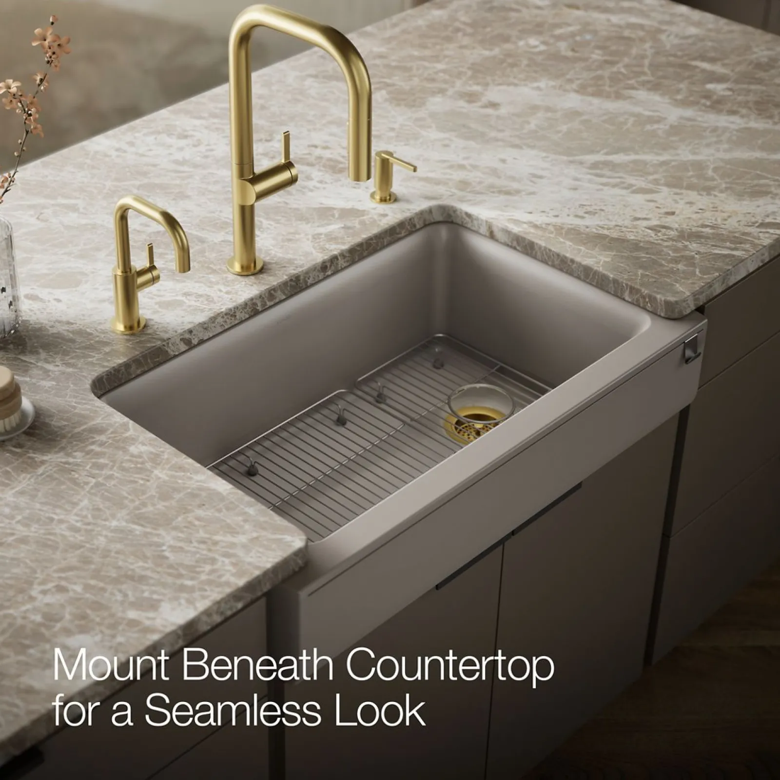 Undermount single-bowl farmhouse kitchen sink^Kohler New