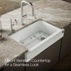 Undermount single-bowl farmhouse kitchen sink^Kohler New