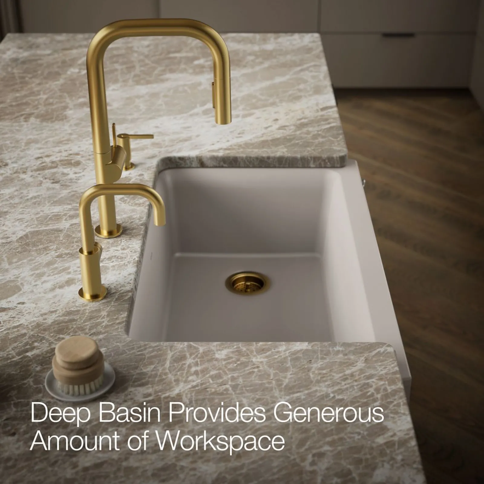 Undermount single-bowl farmhouse kitchen sink^Kohler New