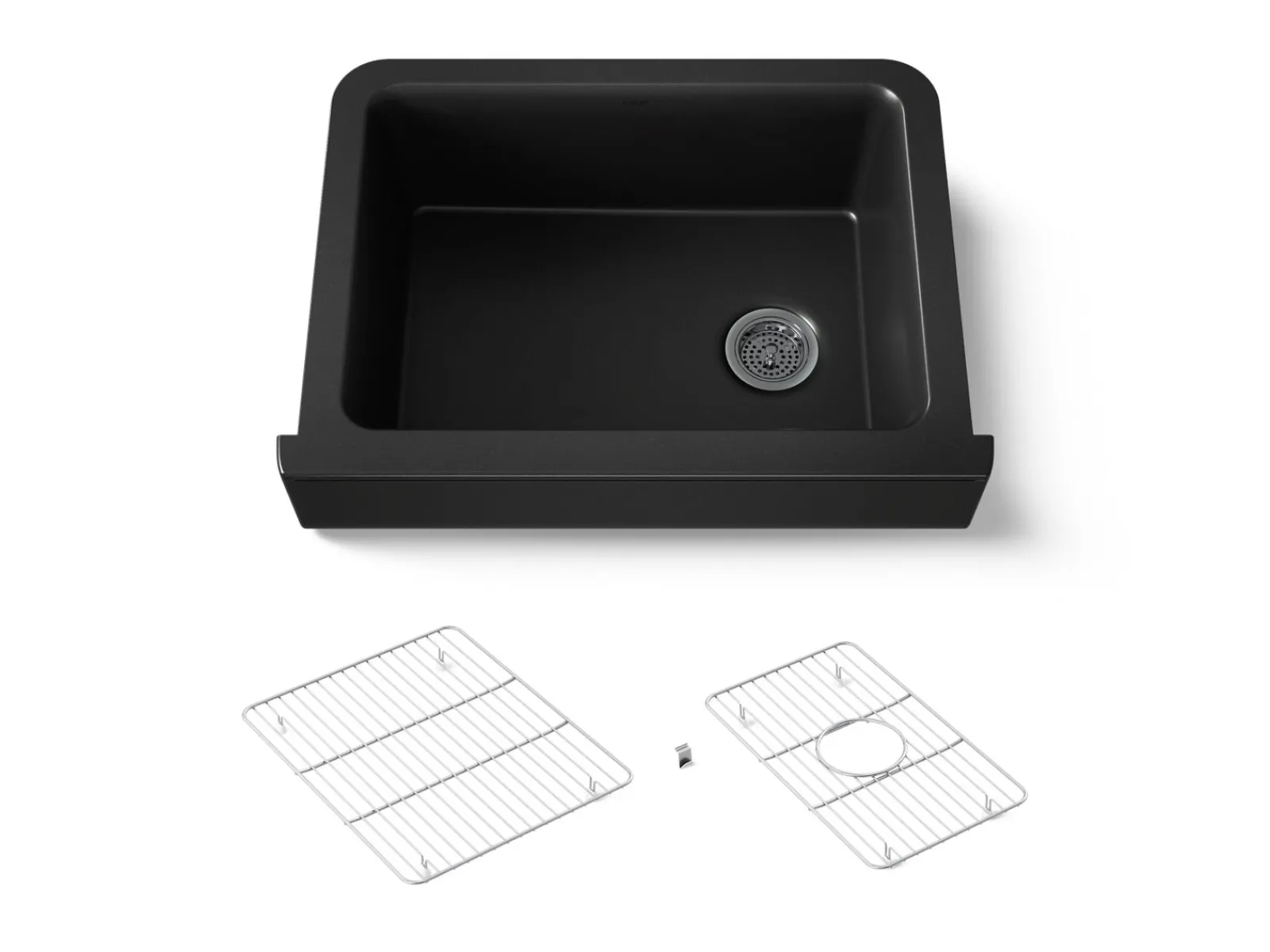 29-3/4" undermount single-bowl farmhouse kitchen sink with short apron^Kohler