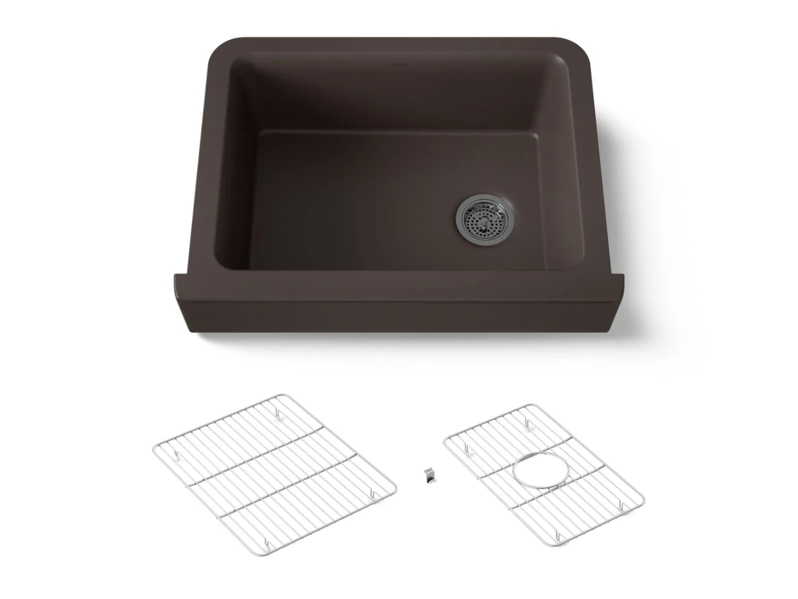 29-3/4" undermount single-bowl farmhouse kitchen sink with short apron^Kohler