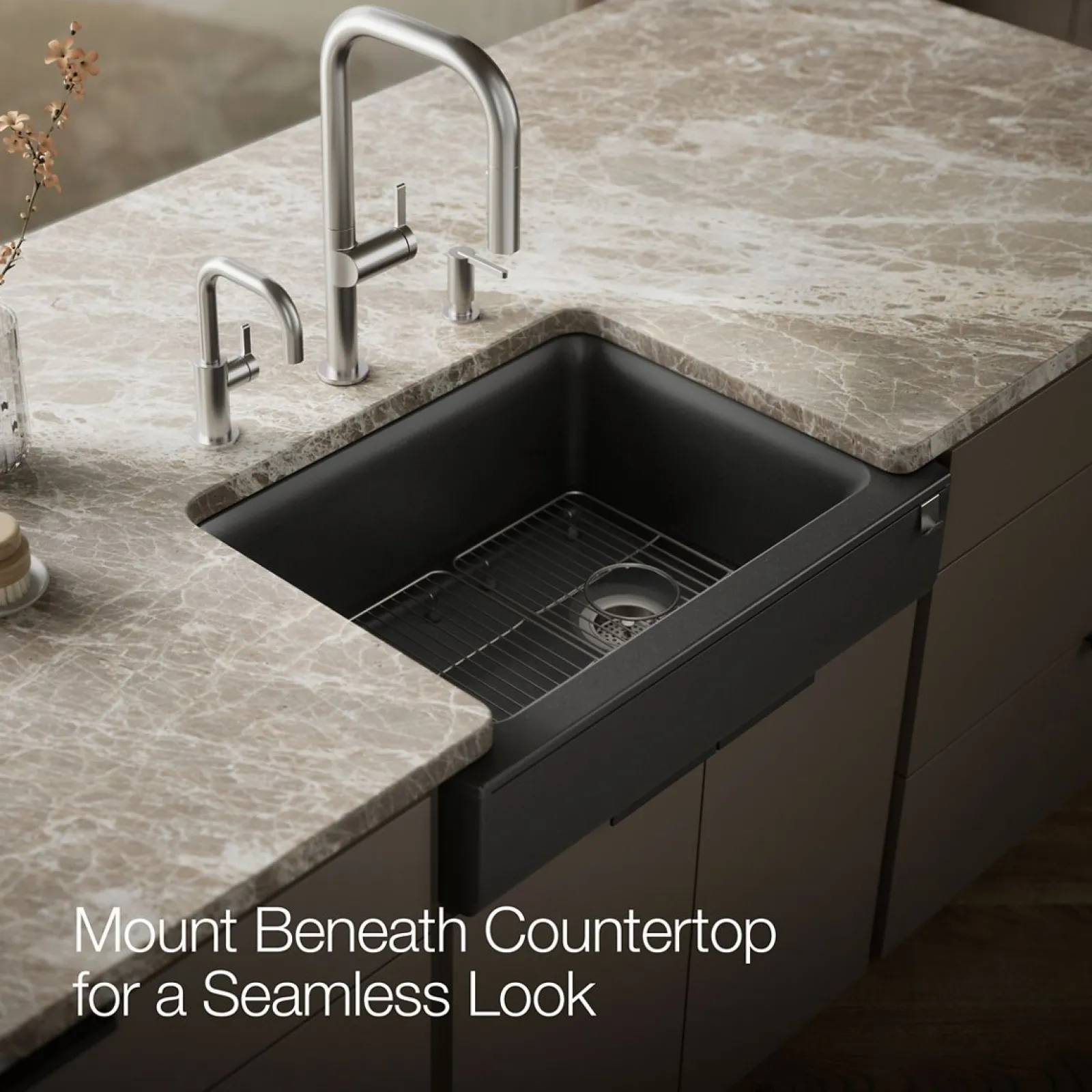 29-3/4" undermount single-bowl farmhouse kitchen sink with short apron^Kohler