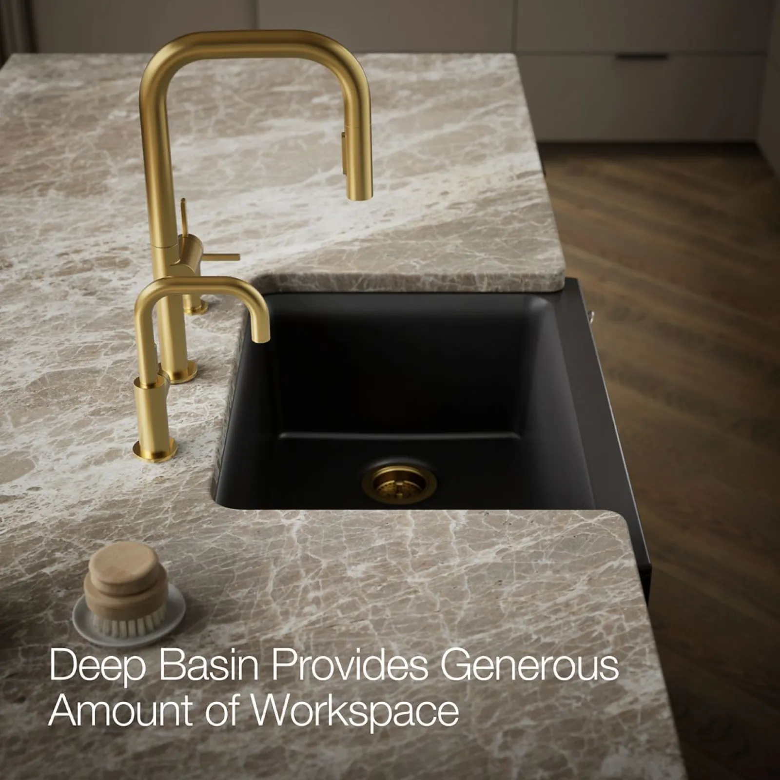 29-3/4" undermount single-bowl farmhouse kitchen sink with short apron^Kohler