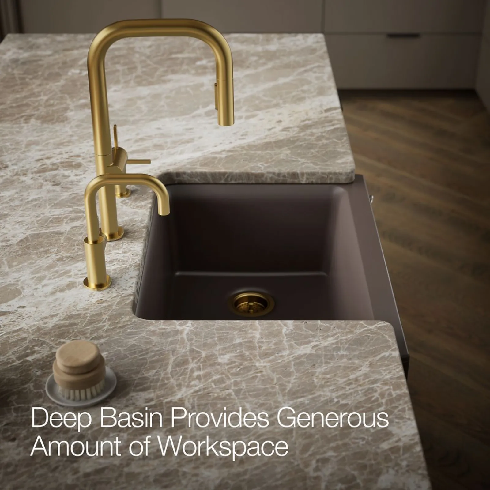 29-3/4" undermount single-bowl farmhouse kitchen sink with short apron^Kohler