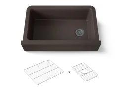34" undermount single-bowl farmhouse kitchen sink^Kohler Hot