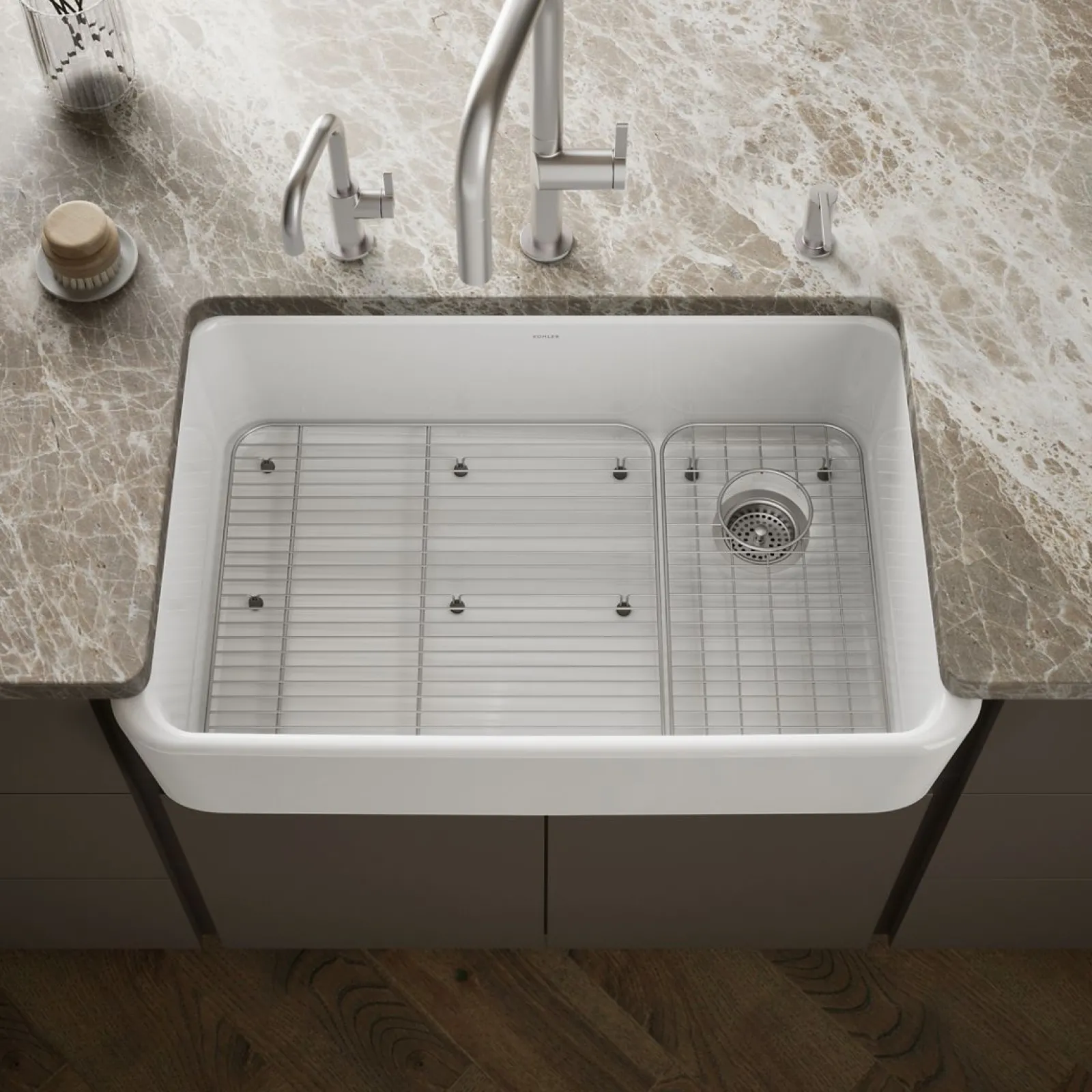 34" undermount single-bowl farmhouse kitchen sink^Kohler Clearance