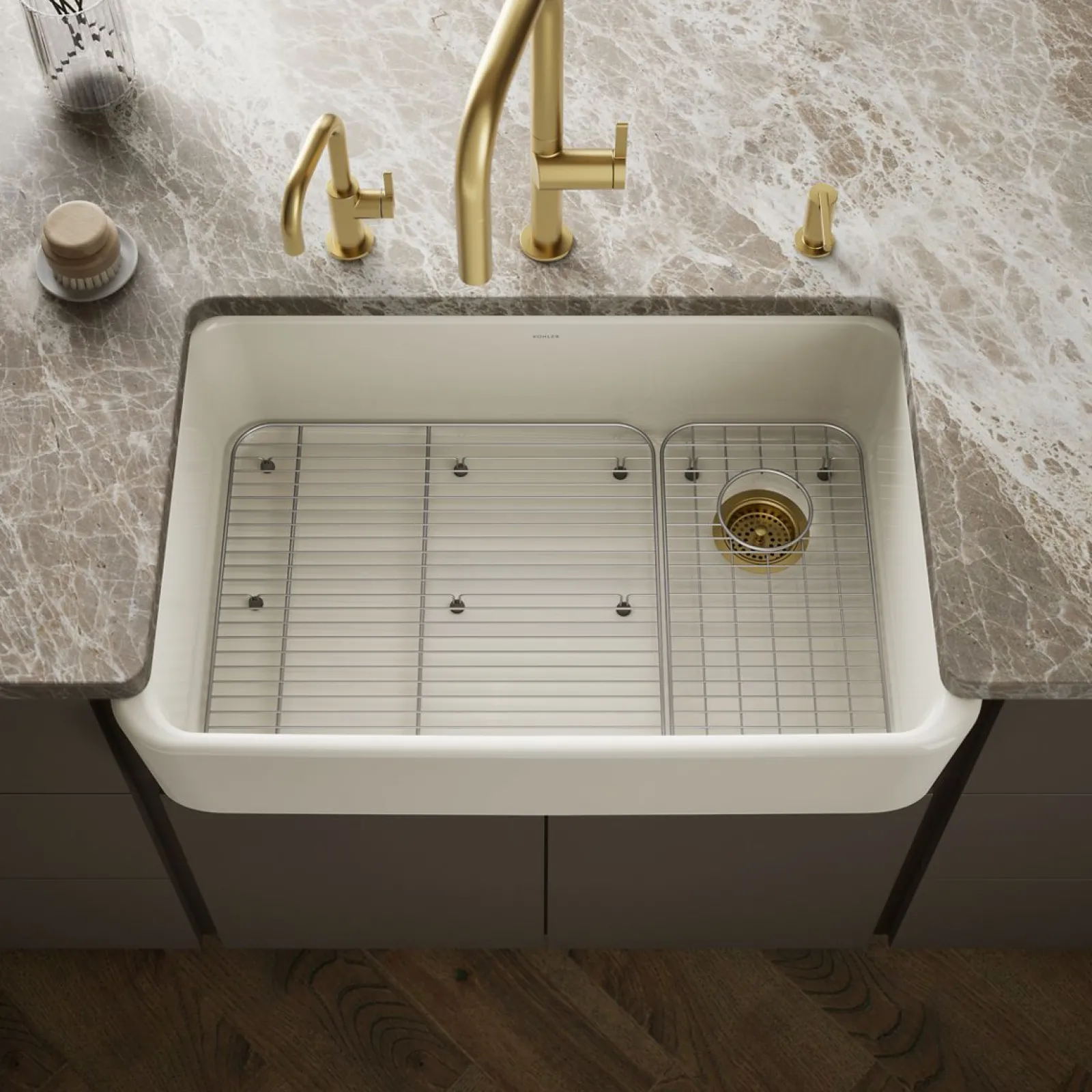 34" undermount single-bowl farmhouse kitchen sink^Kohler Clearance