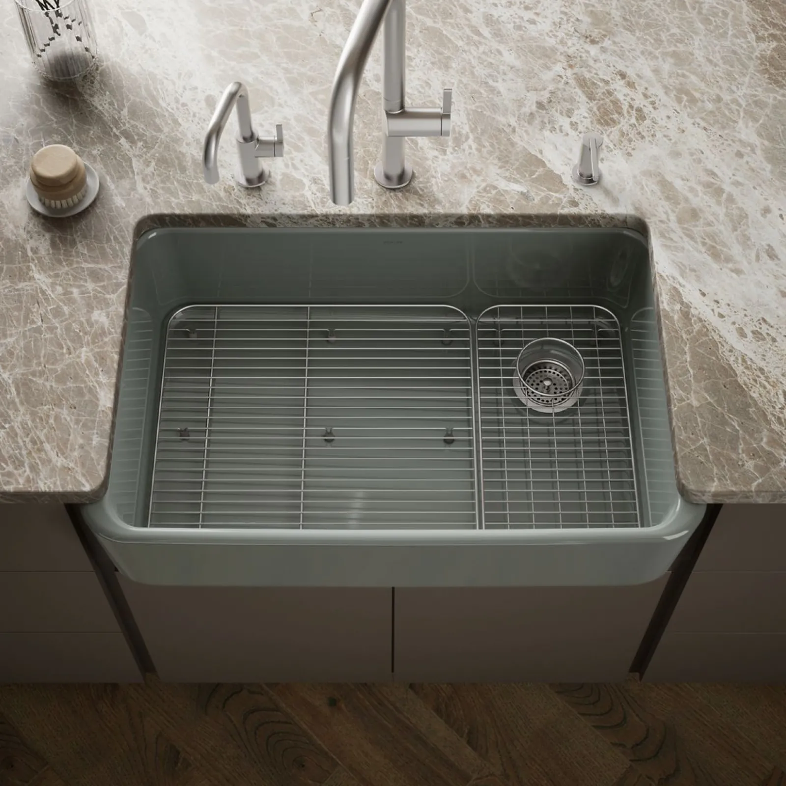34" undermount single-bowl farmhouse kitchen sink^Kohler Clearance