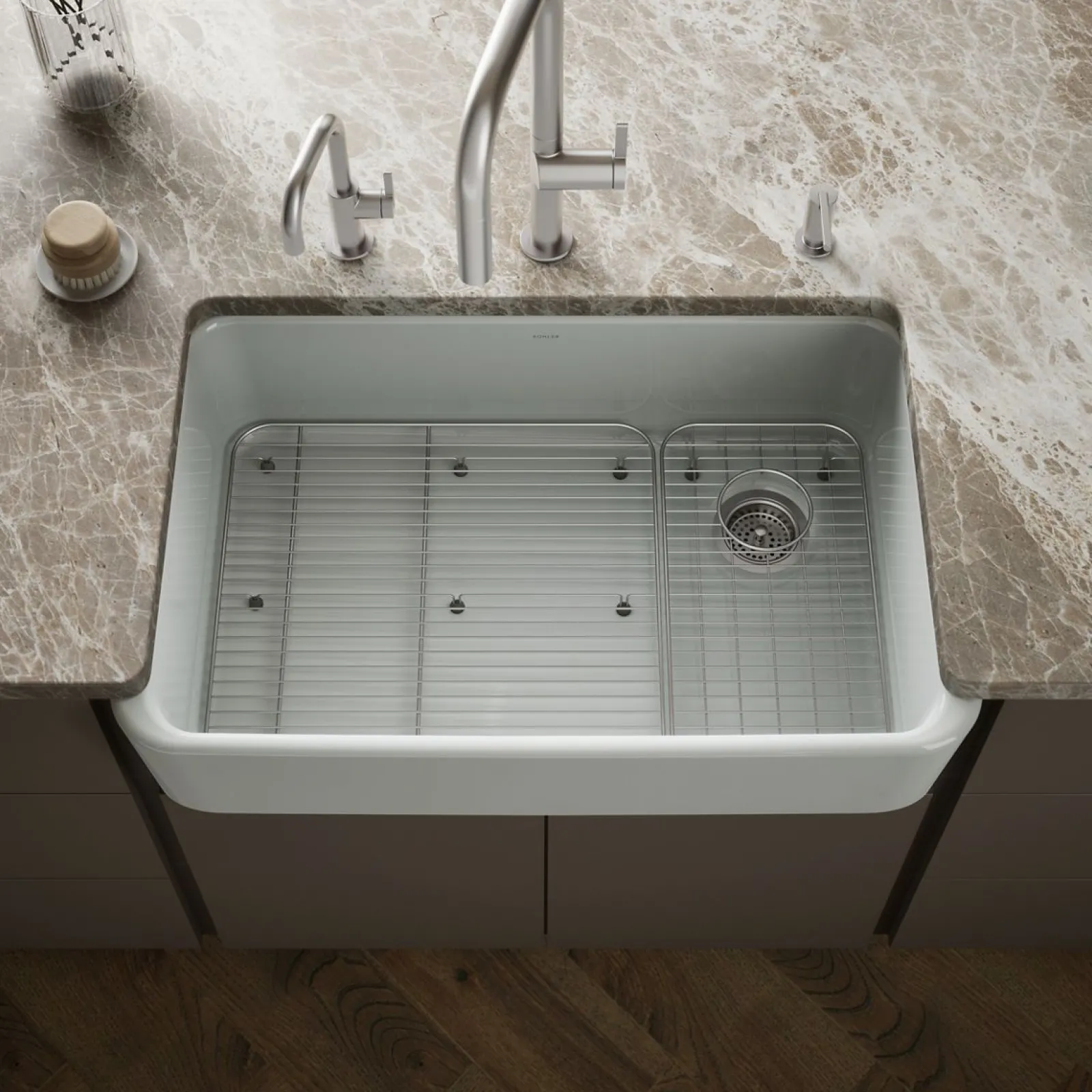 34" undermount single-bowl farmhouse kitchen sink^Kohler Clearance