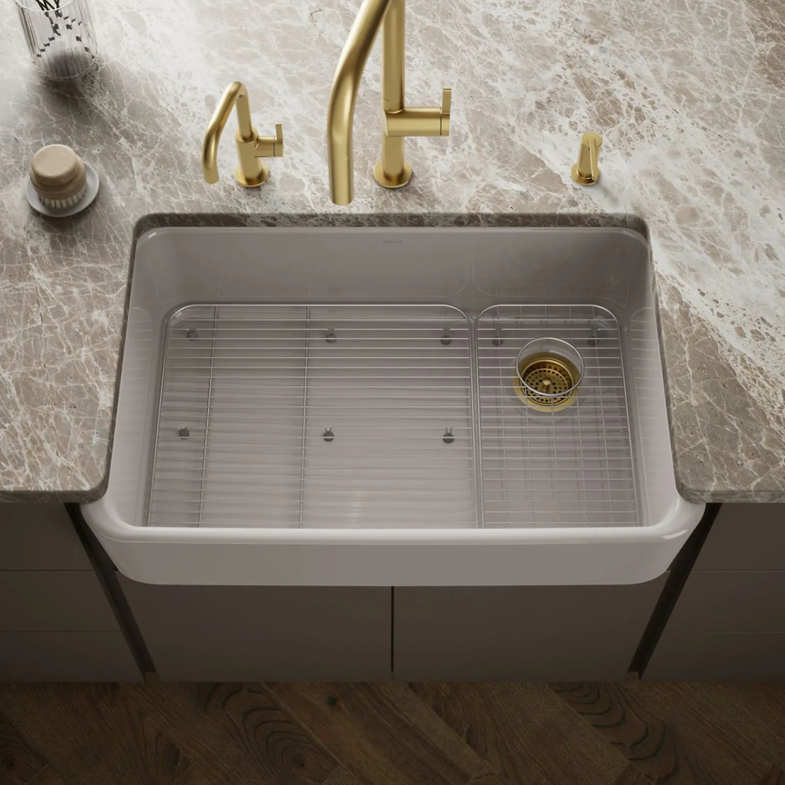 34" undermount single-bowl farmhouse kitchen sink^Kohler Clearance