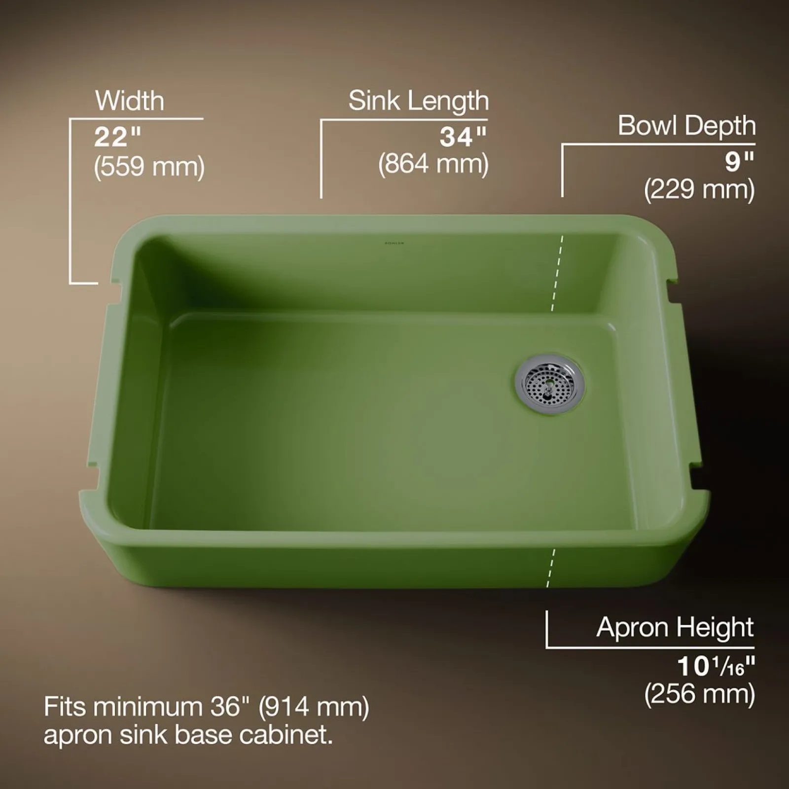 34" undermount single-bowl farmhouse kitchen sink^Kohler Clearance