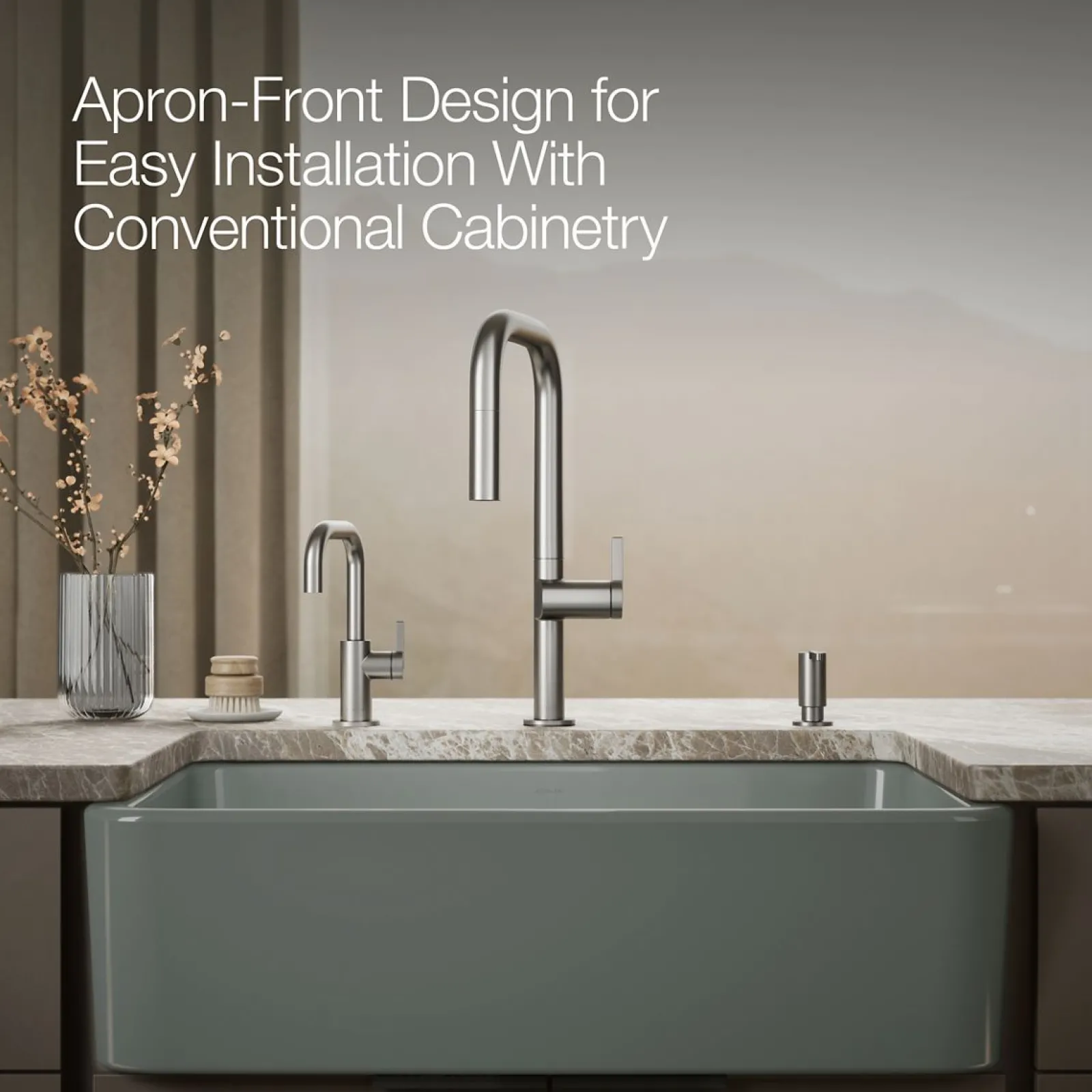 34" undermount single-bowl farmhouse kitchen sink^Kohler Clearance