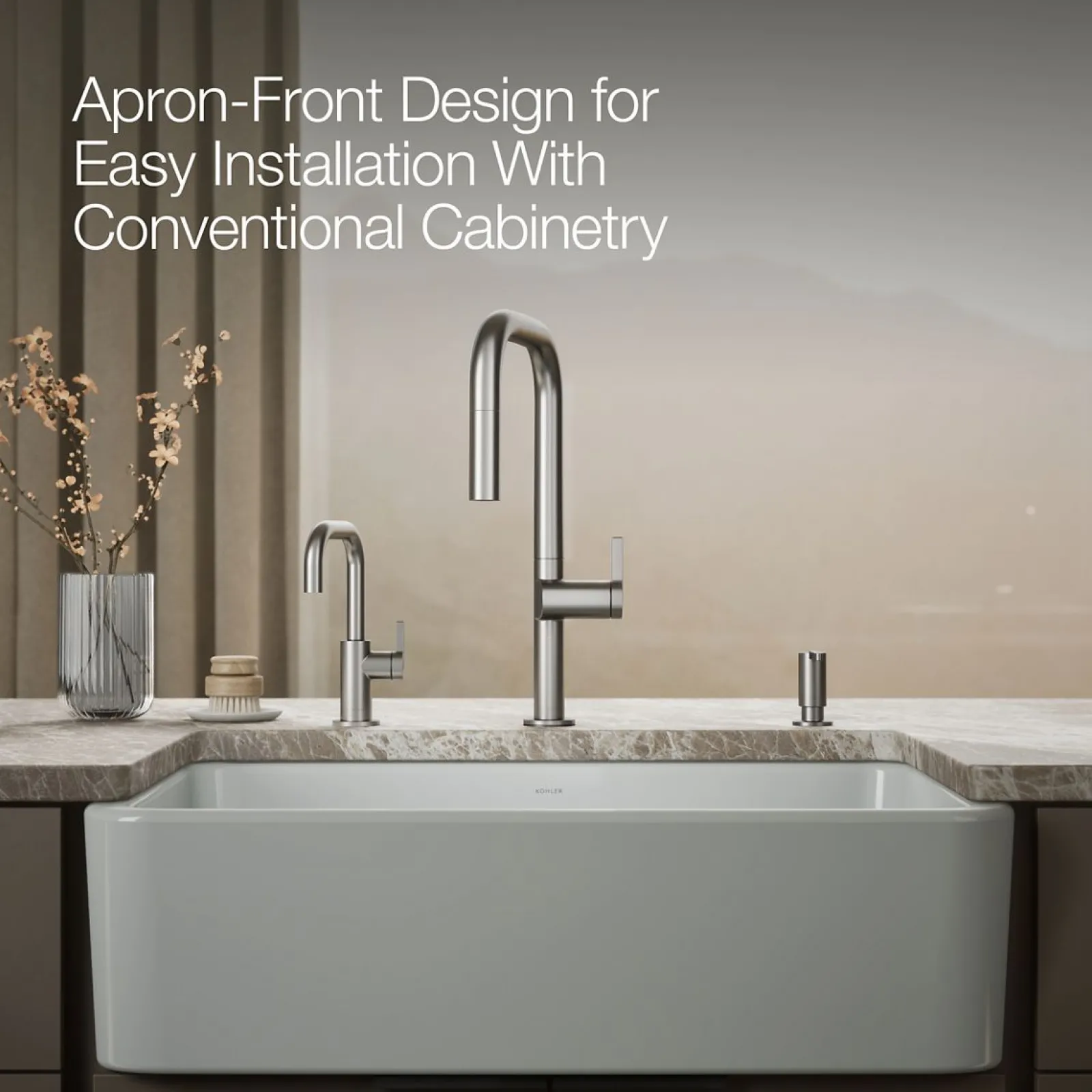 34" undermount single-bowl farmhouse kitchen sink^Kohler Clearance